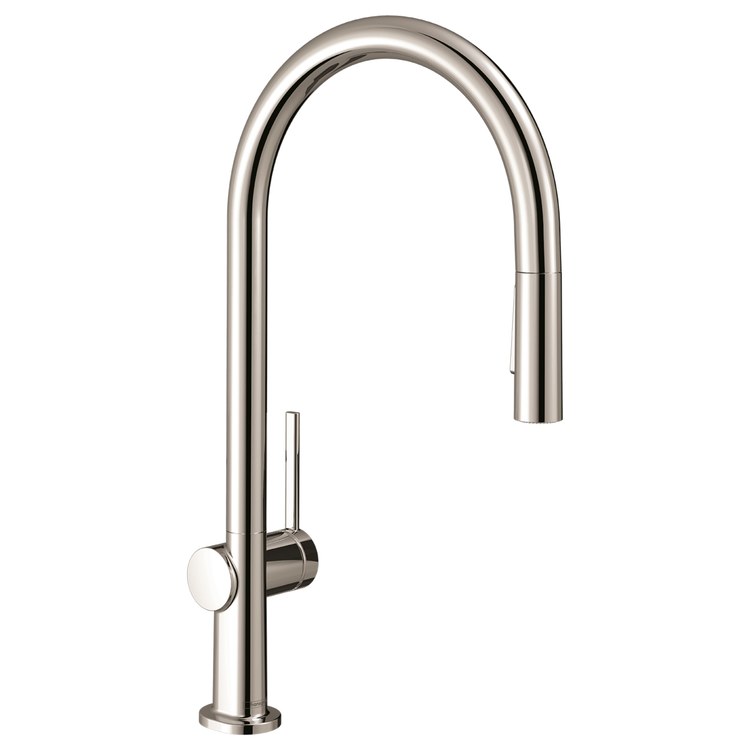 Kitchen Faucet Talis N sBox 1 Lever ADA Polished Nickel Pull Down 150 DEG Swivel 1 Hole 1.75 Gallons per Minute - Image 1