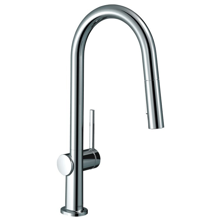 Kitchen Faucet Talis N 1 Lever ADA Chrome Pull Down High Arc 360 DEG Swivel 1 Hole 1.75 Gallons per Minute - Image 1