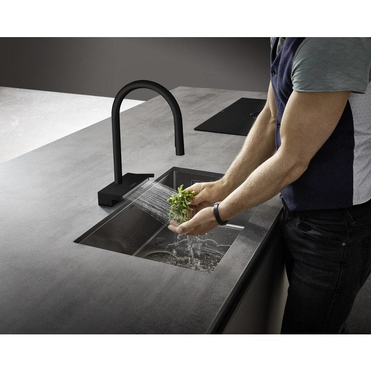 Kitchen Faucet Aquno Select 1 Lever Matte Black Pull Down 150 DEG Swivel 1 Hole 1.75 Gallons per Minute - Image 2