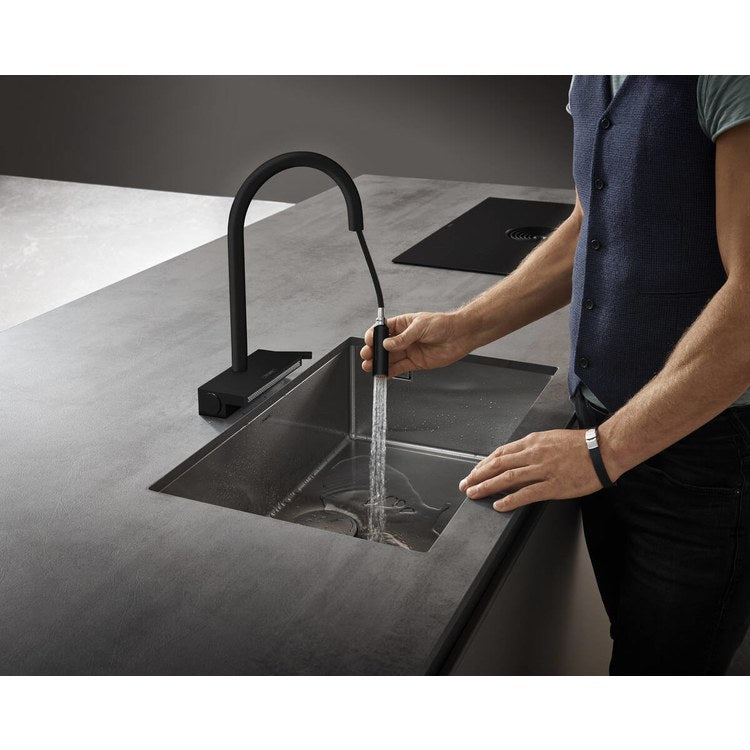 Kitchen Faucet Aquno Select 1 Lever Matte Black Pull Down 150 DEG Swivel 1 Hole 1.75 Gallons per Minute - Image 3