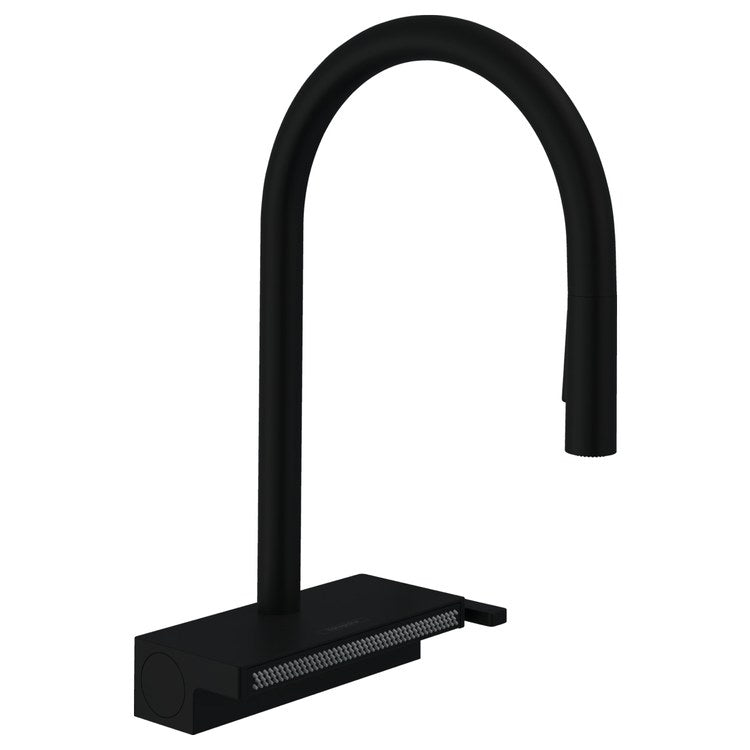 Kitchen Faucet Aquno Select 1 Lever Matte Black Pull Down 150 DEG Swivel 1 Hole 1.75 Gallons per Minute