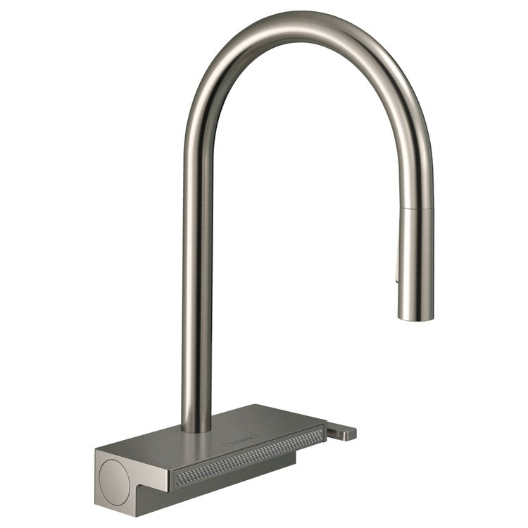 Kitchen Faucet Aquno Select 1 Lever Steel Optic Pull Down 150 DEG Swivel 1 Hole 1.75 Gallons per Minute - Image 1