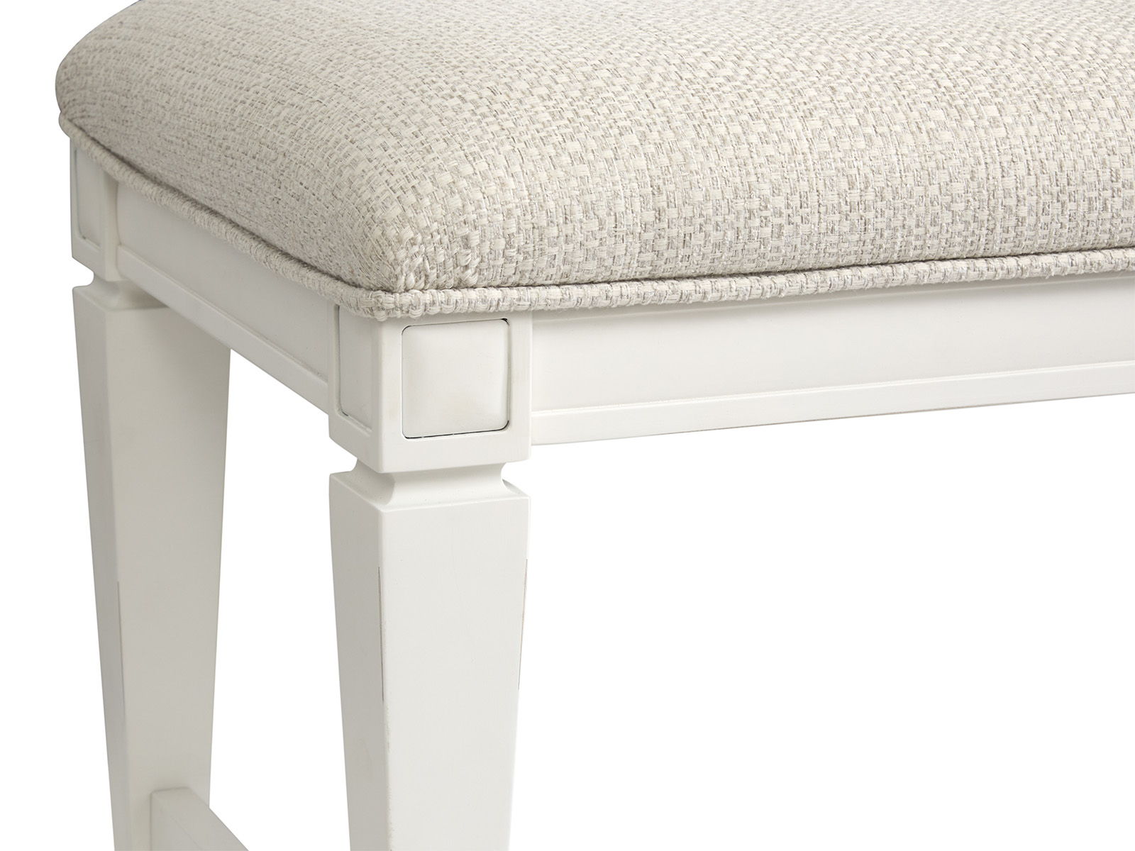 Willowbrook - Upholstered Bench - Egg Shell White - Image 3