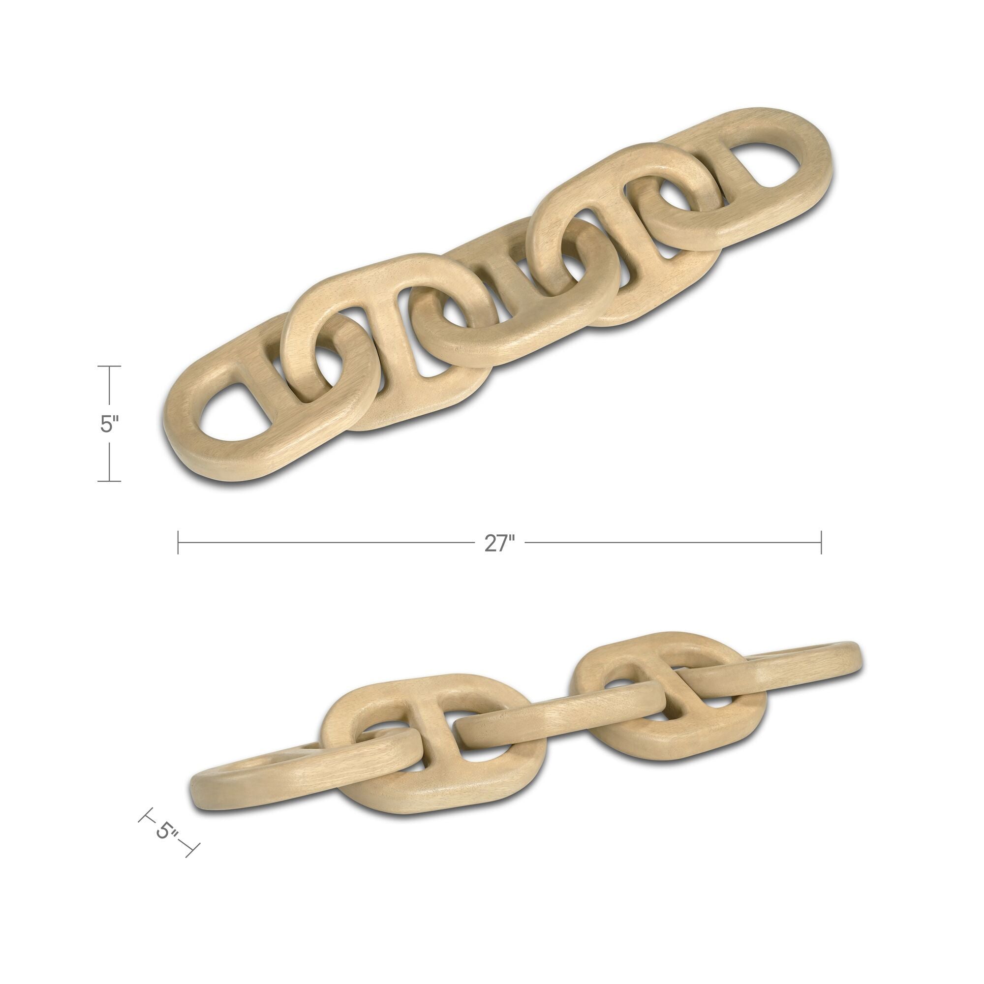 Toro - Decorative Wooden Chain - Natural - Image 2