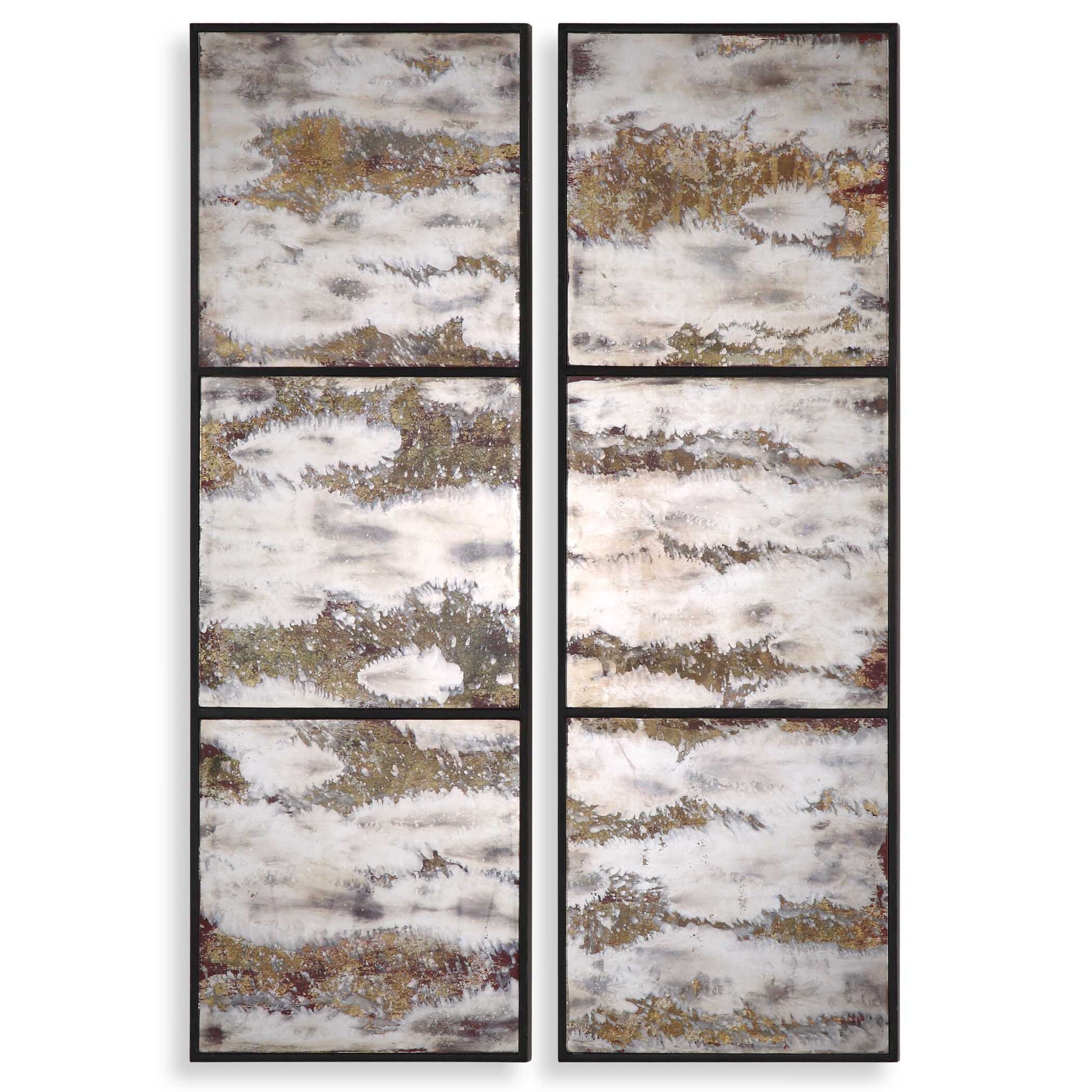 Rahila – Antiqued Mirror (Set of 2) – Black