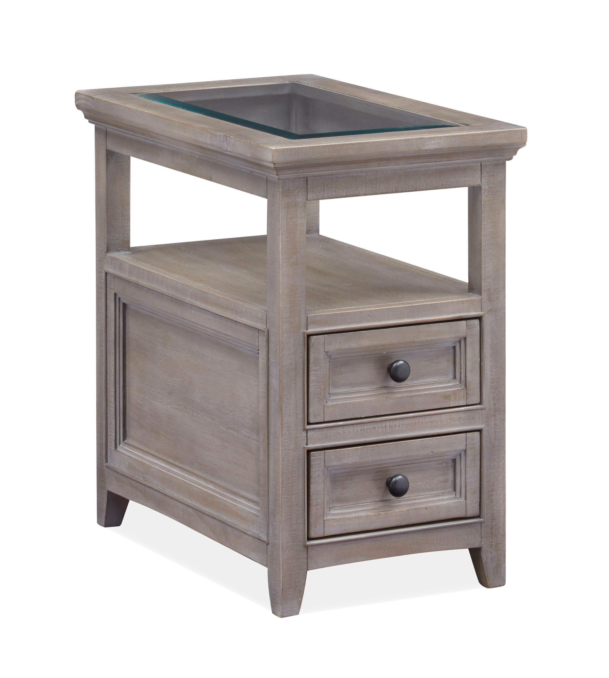 Paxton Place – Chairside End Table – Dovetail Gray