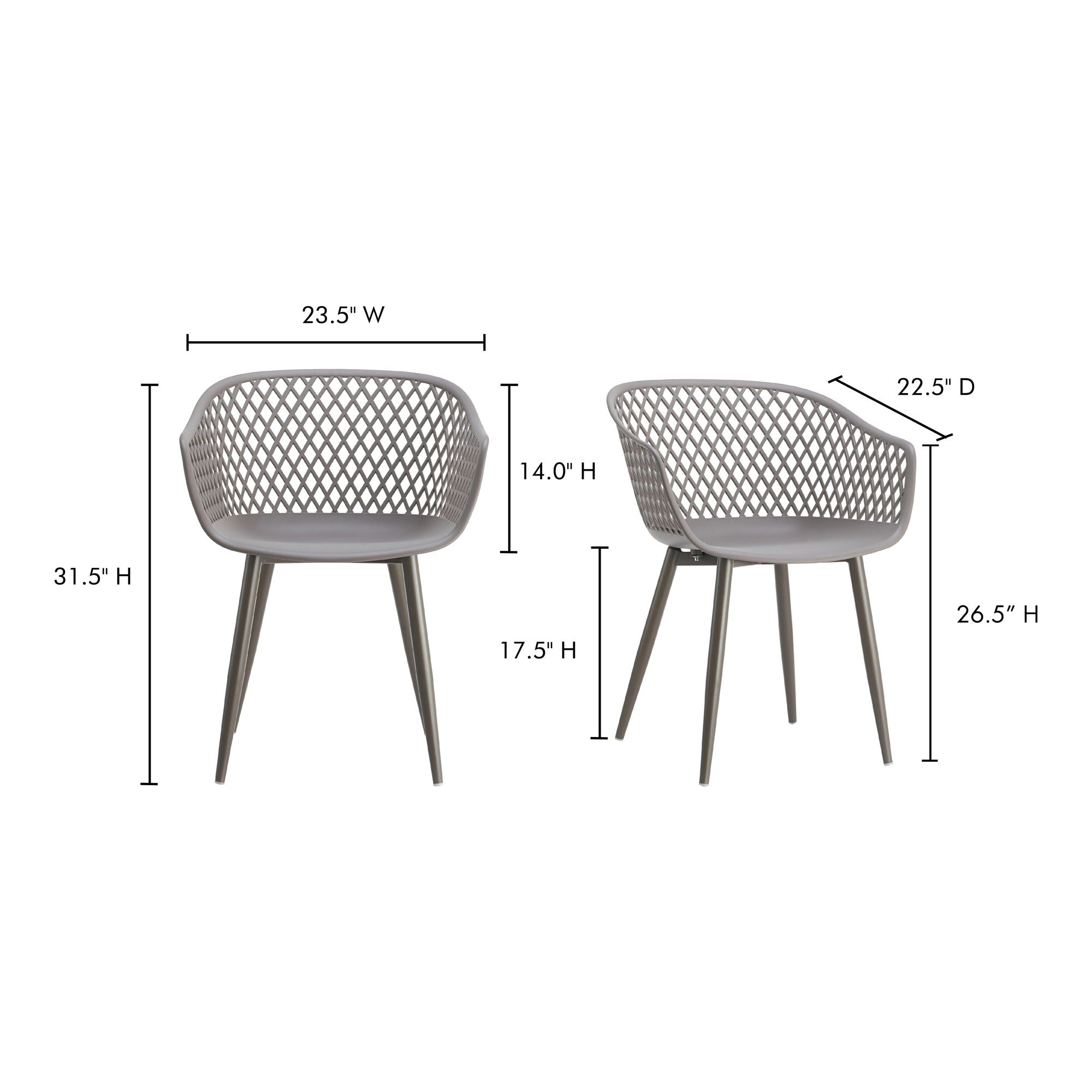 Piazza - Outdoor Chair (Set of 2) - Gray - Image 3
