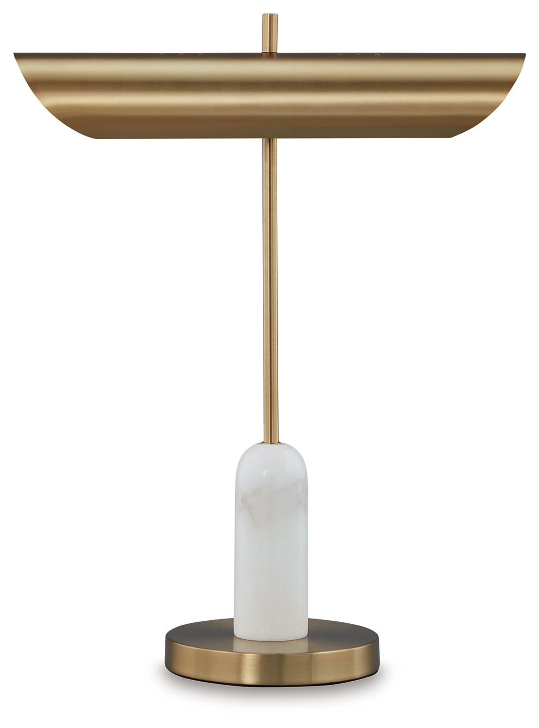 Rowleigh - Marble Desk Lamp - Gold Finish / White - Image 1