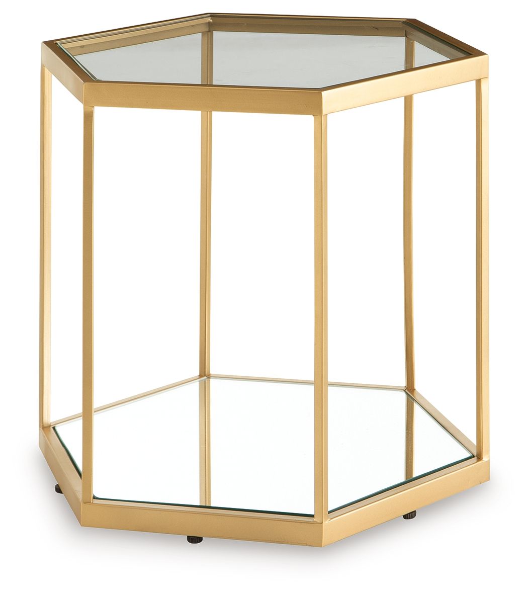 Veerwick - Accent Cocktail Table - Gold Finish - Image 1