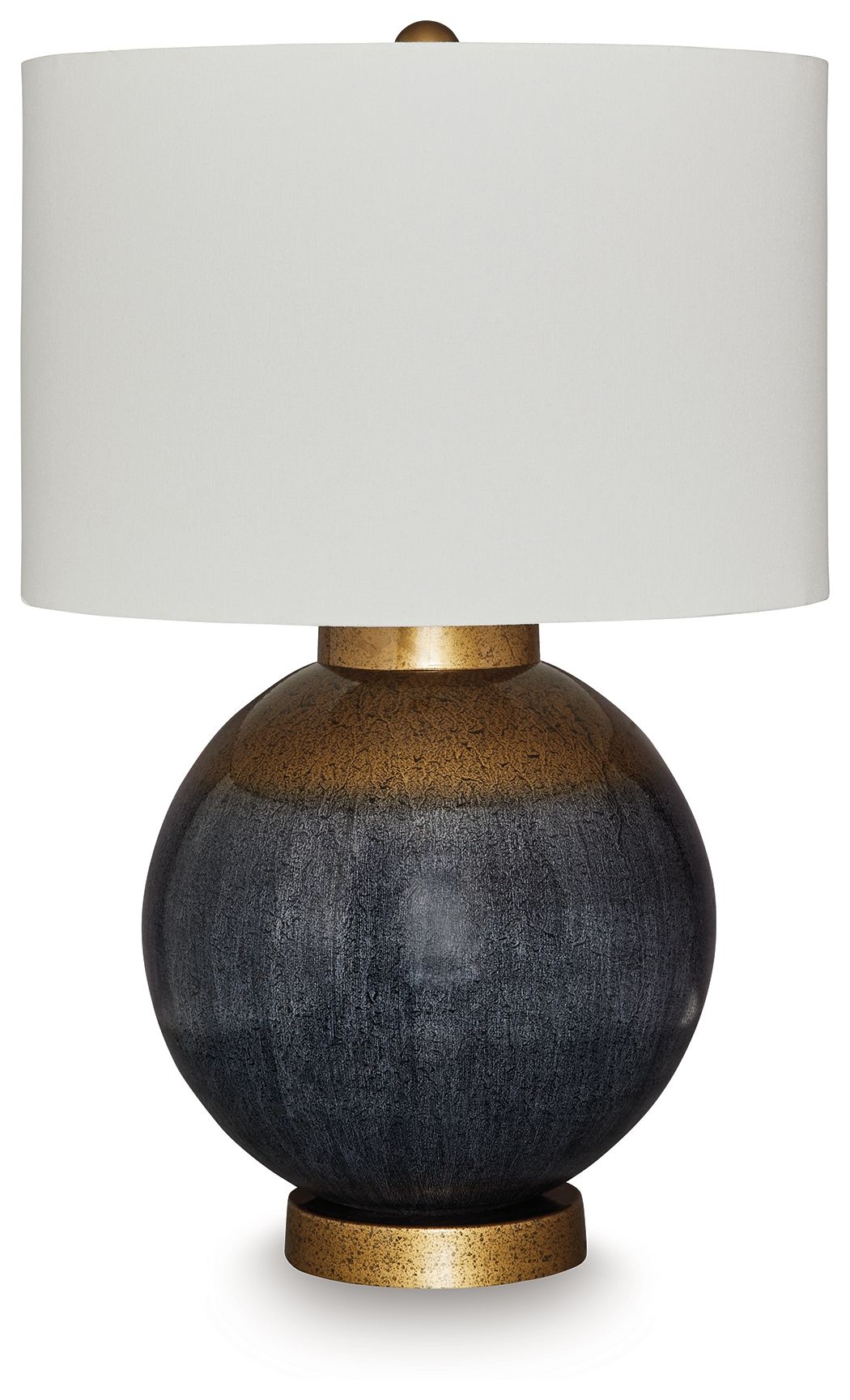 Adara – Metal Table Lamp – Blue / Gold Finish