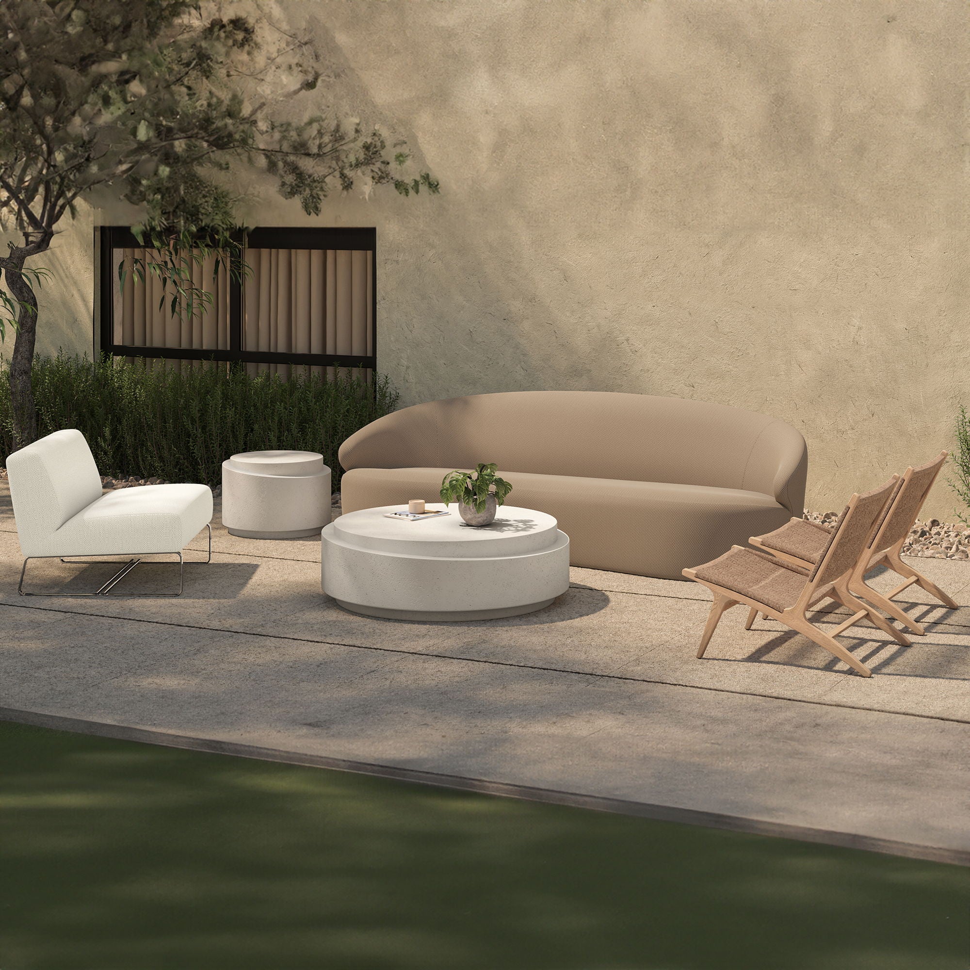 Cosmo - Outdoor Accent Table - Beige - Image 3
