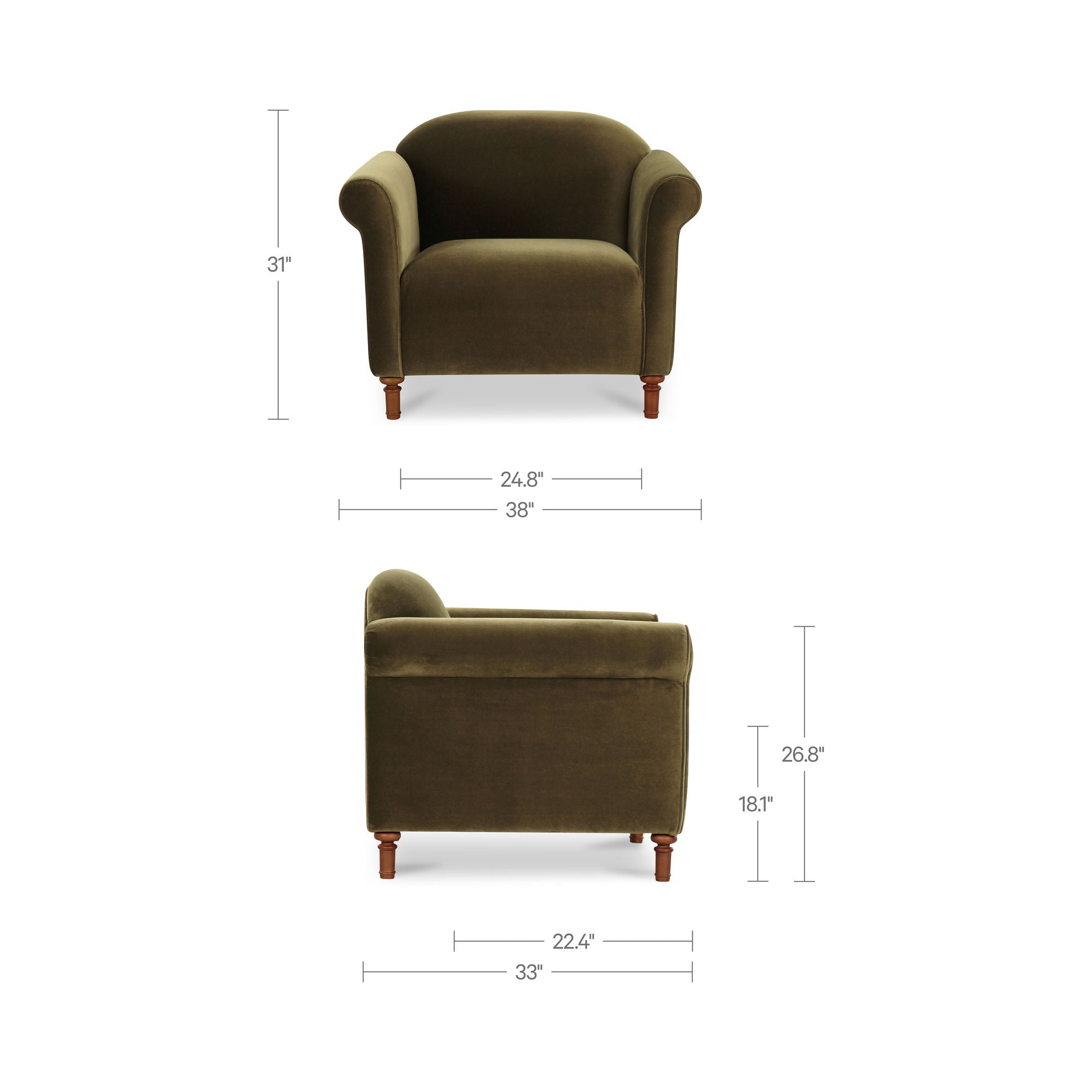 Harmony - Accent Chair - Dark Green - Image 3