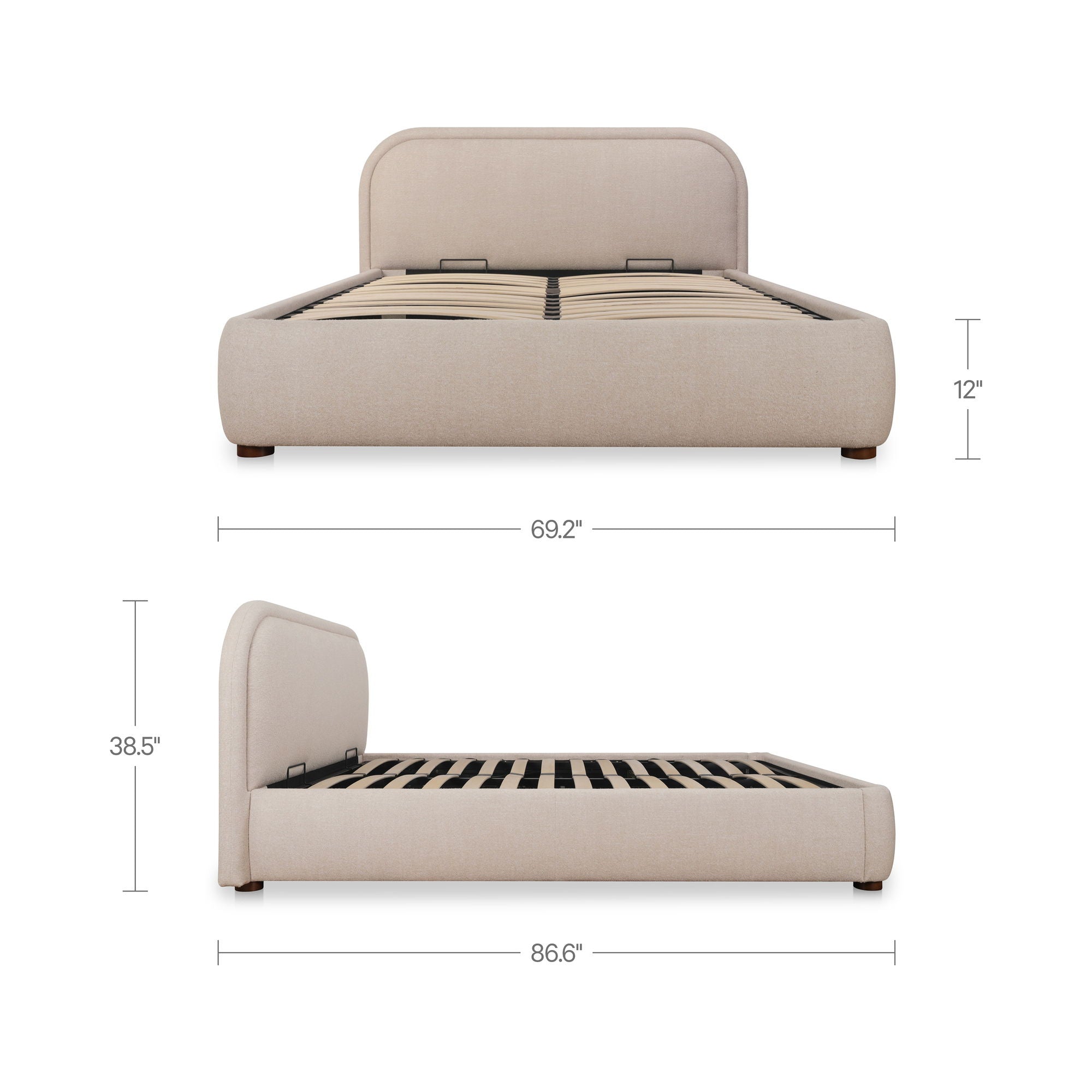 Colin - Queen Storage Bed - Light Brown - Image 2
