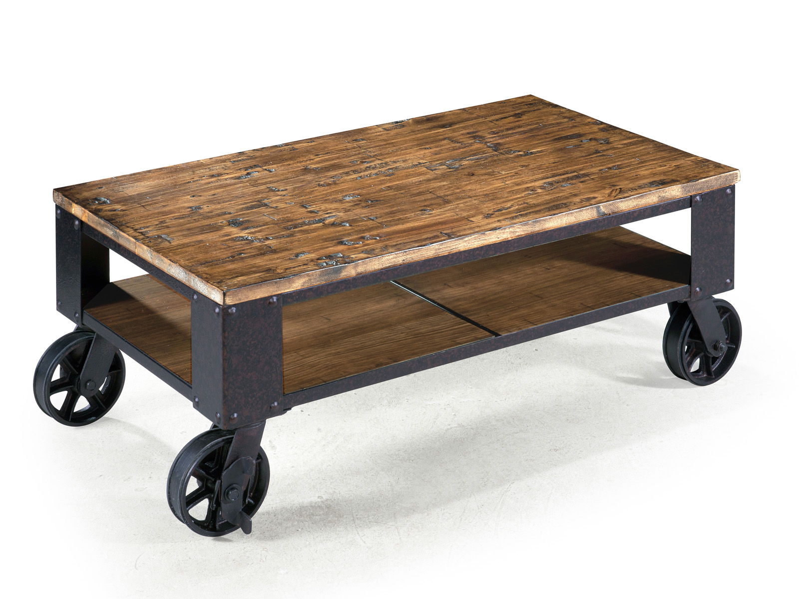 Pinebrook - Rectangular Starter Cocktail Table - Distressed Natural Pine - Image 1