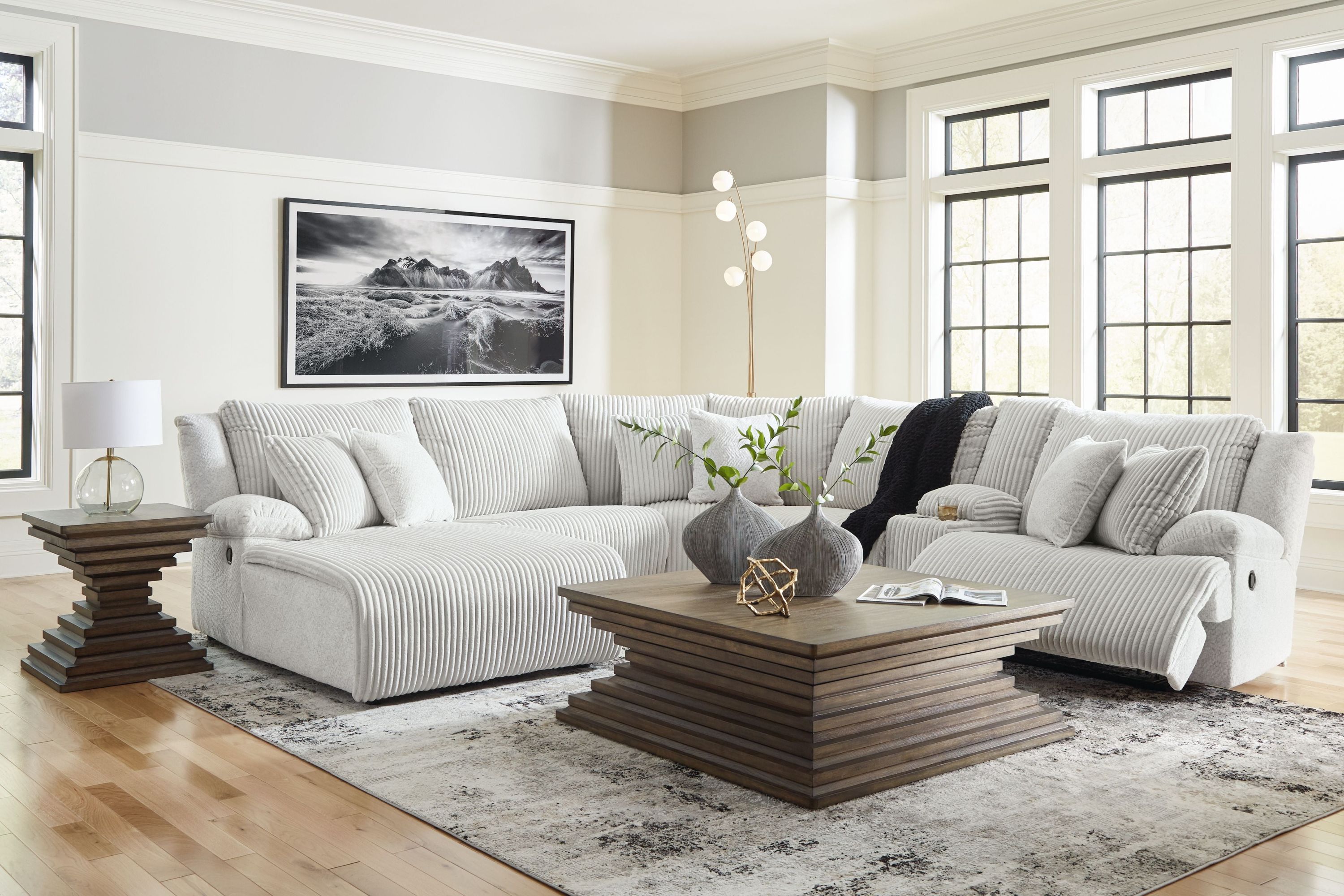Top Tier - 6-Piece Reclining Sectional With Laf Chaise - Fabric - Alloy - Image 3