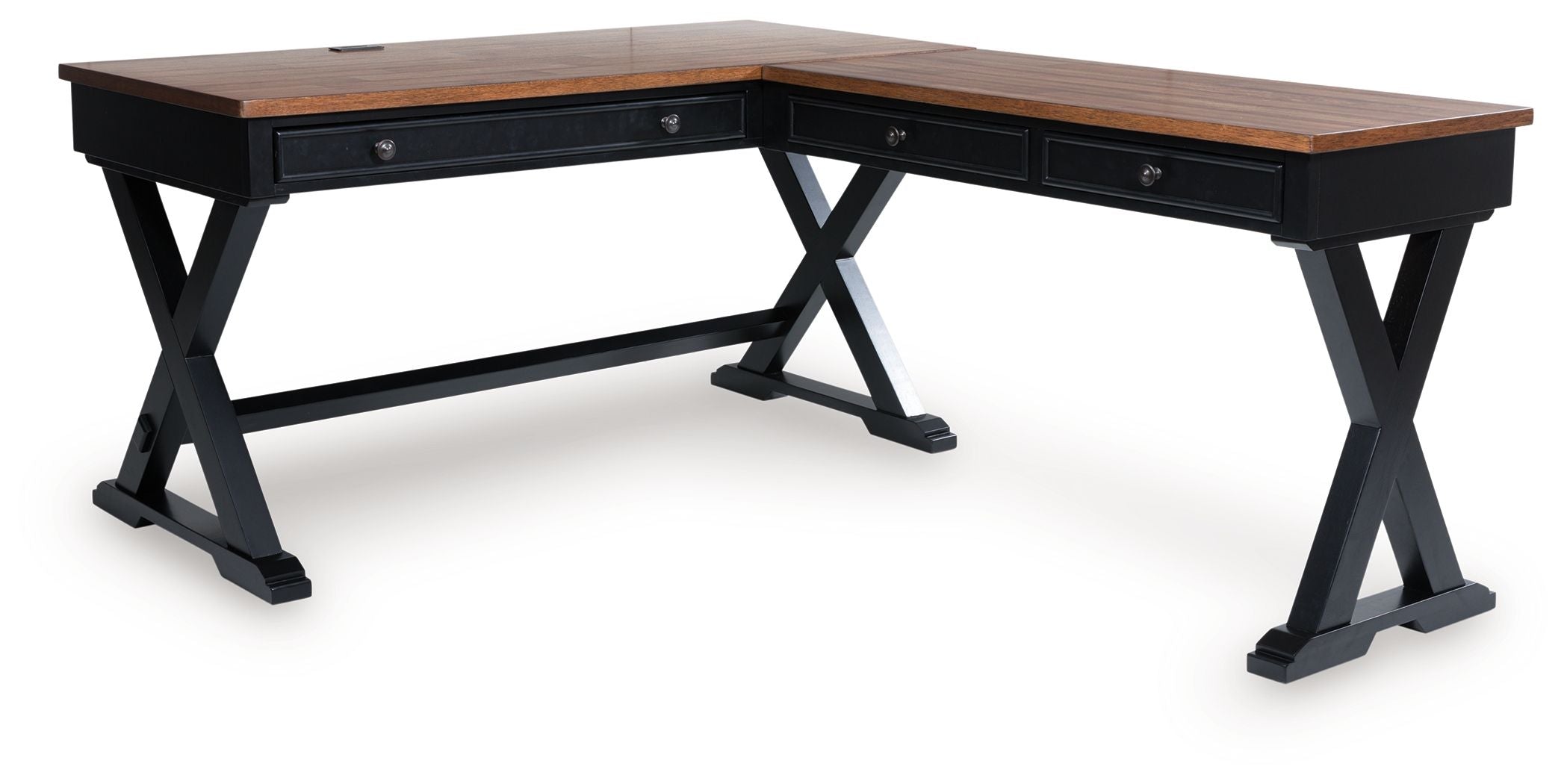 Wildenauer – Home Office Desk And Return – Brown / Black