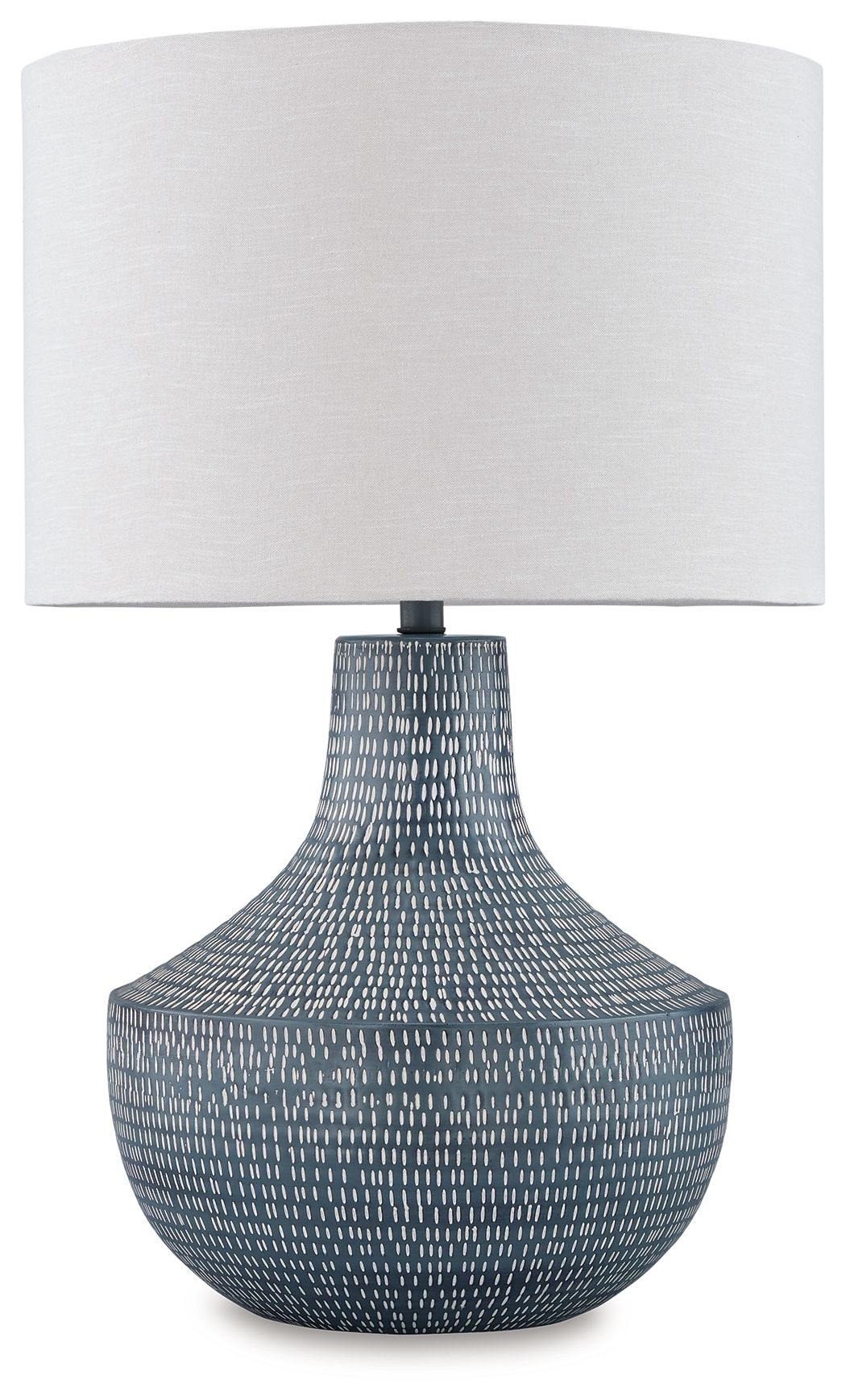 Schylarmont - Metal Table Lamp - Antique Gray / White - Image 1