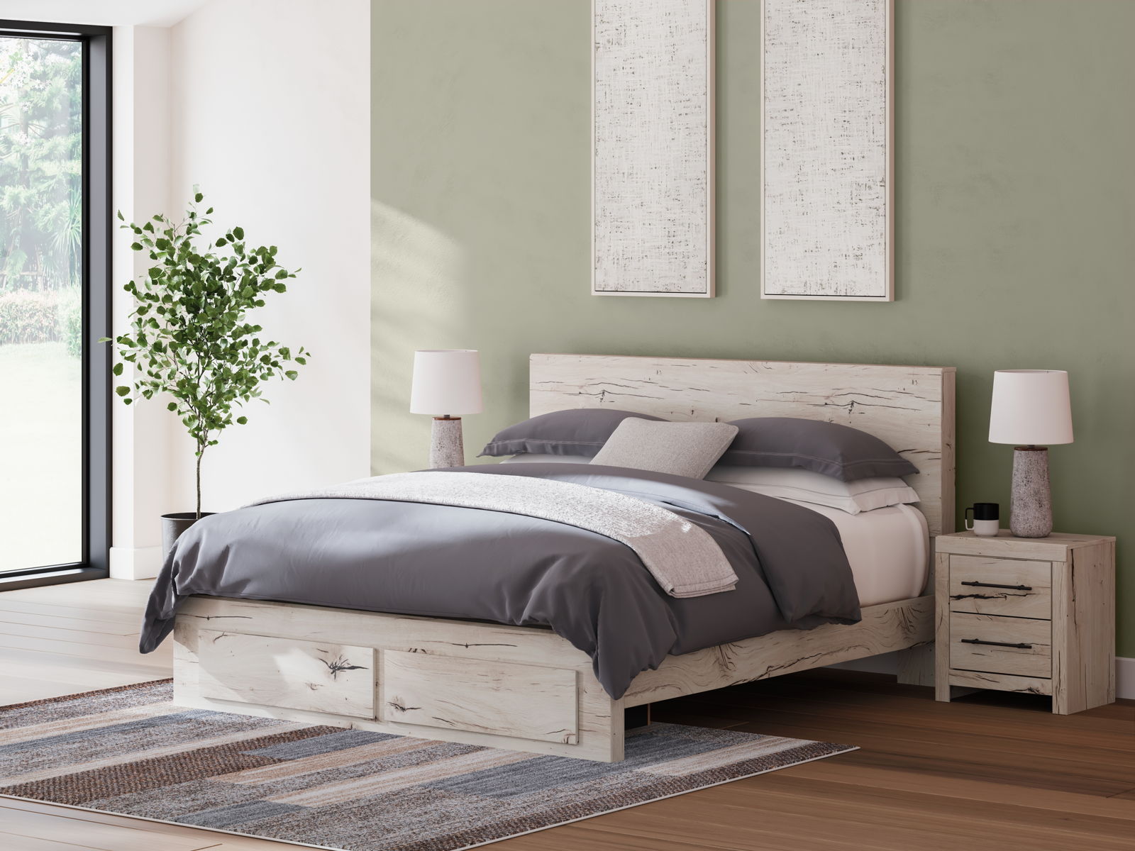 Lawroy – Panel Bed With Storage