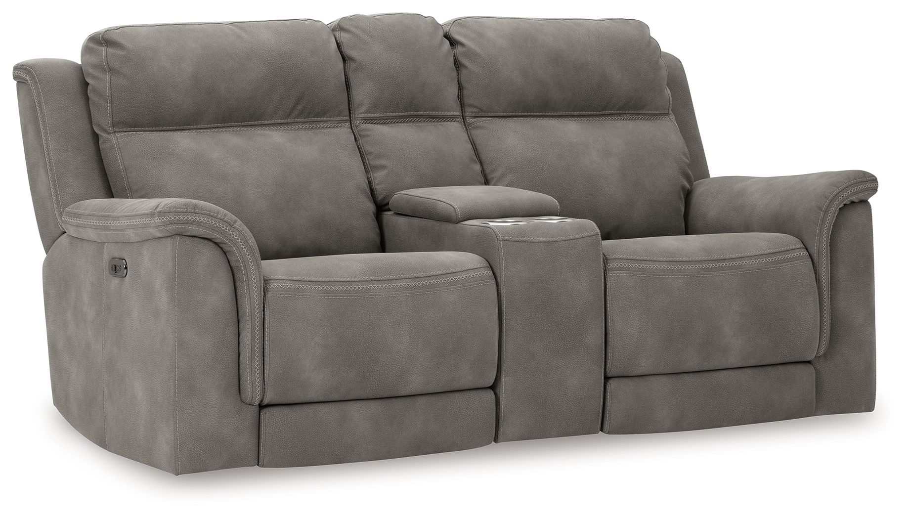 Next-Gen Durapella - Pwr Rec Loveseat/Con/Adj Hdrst - Microfiber - Slate - Image 1