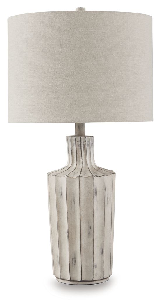Imre - Poly Table Lamp - Distressed Brown - Image 1