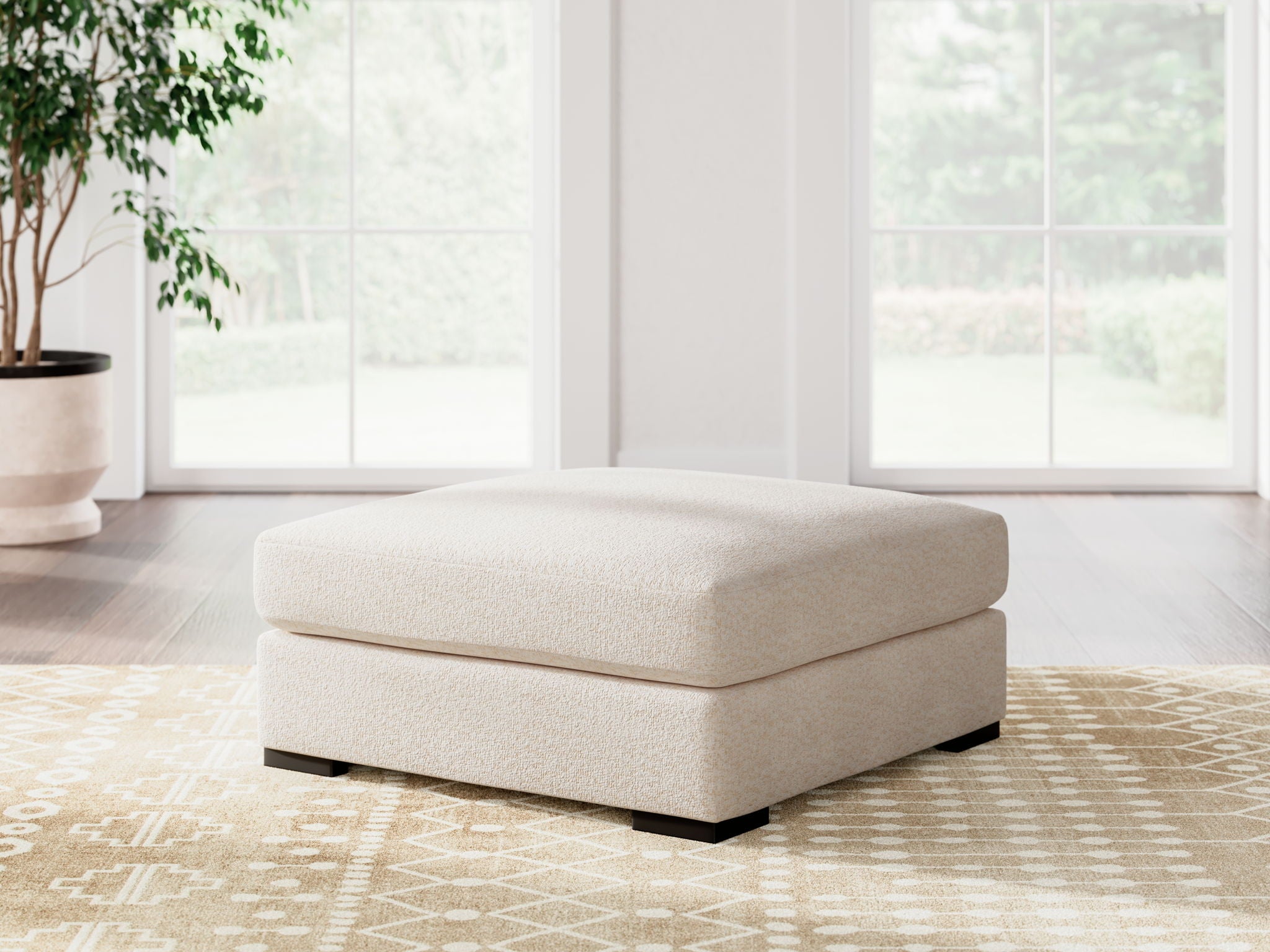 Donelson Creek - Oversized Accent Ottoman - Vanilla - Image 3