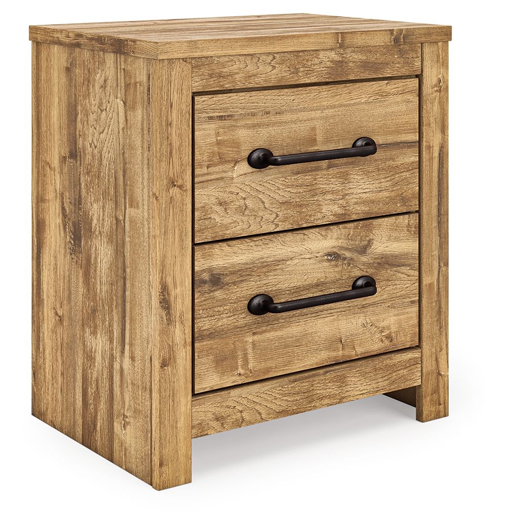 Maystonna - Two Drawer Night Stand - Brown - Image 1