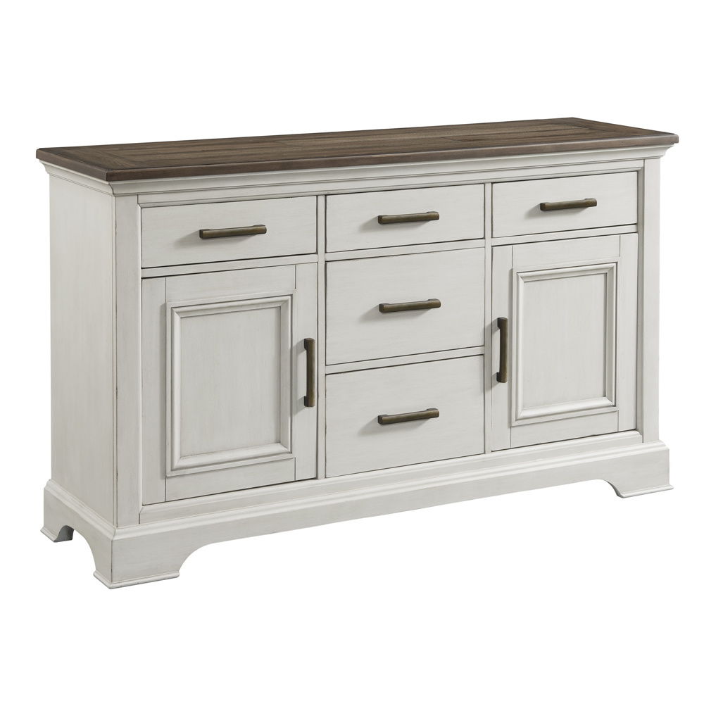 Drake – Sideboard – Rustic White / French Oak