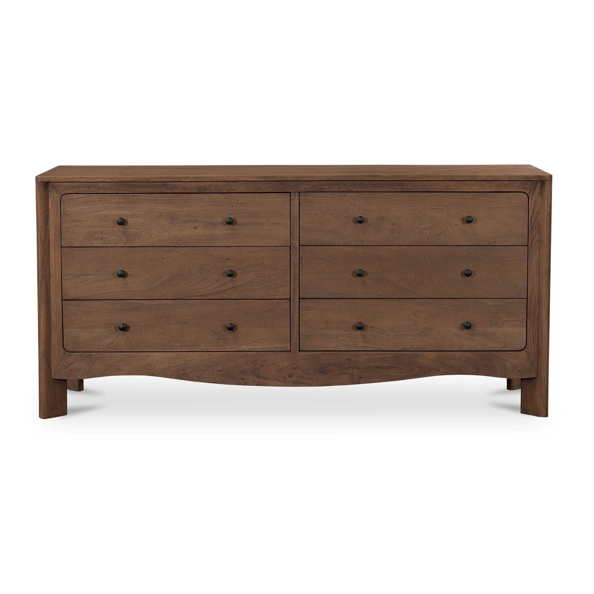 Mabel – 6 Drawer Dresser – Dark Brown