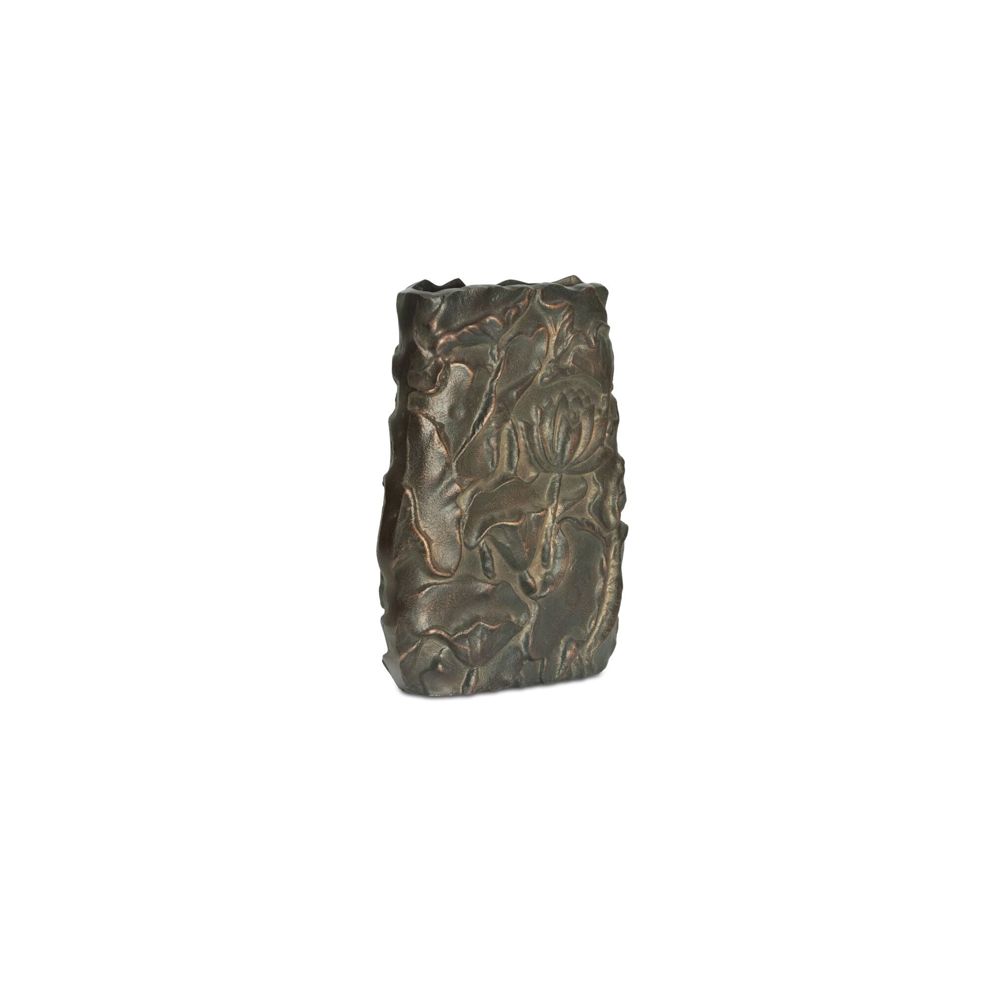 Sabine - Cast Aluminum Vase - Antique Brass - Image 3