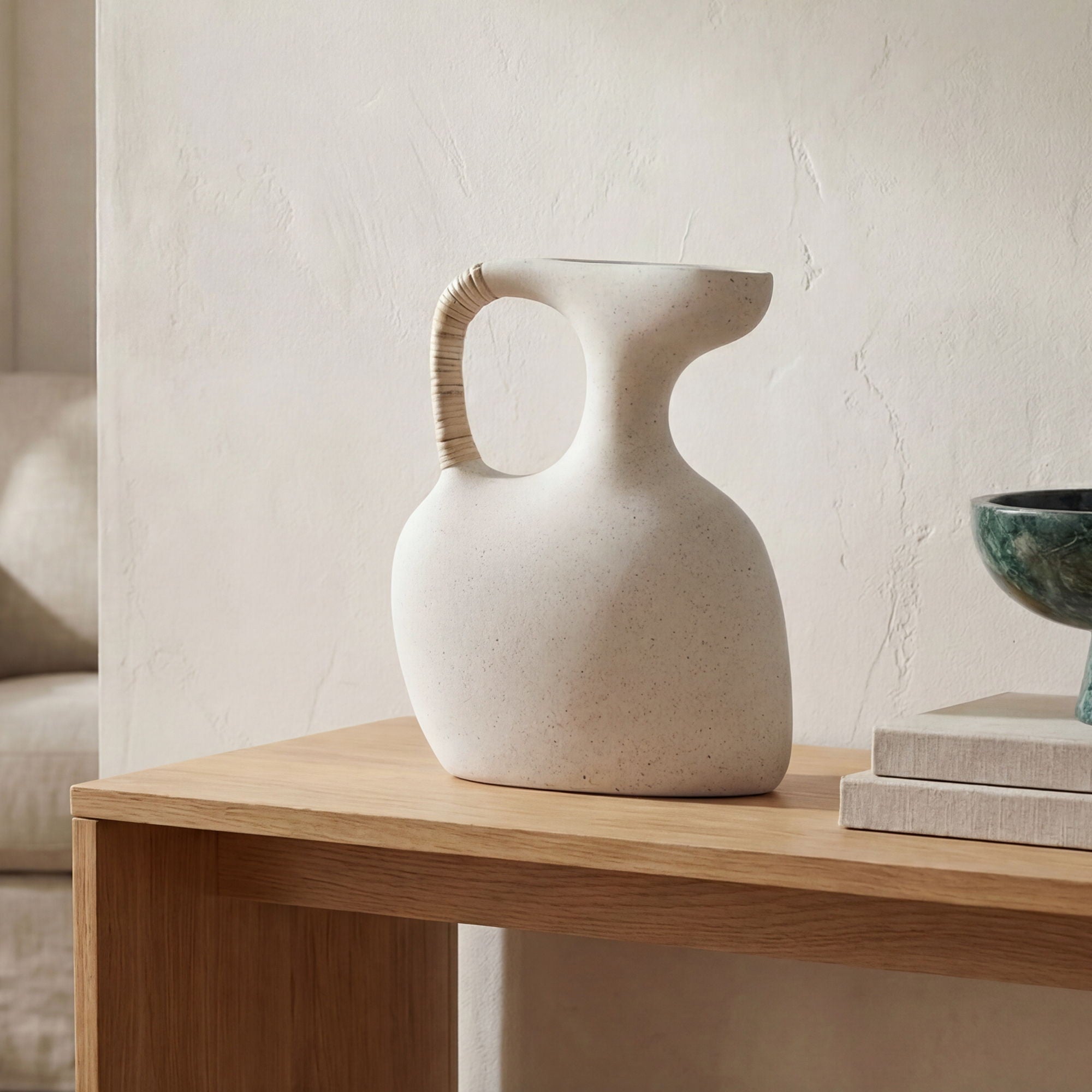 Vila - 13" Sculptural Vessel - Cream White - Image 1