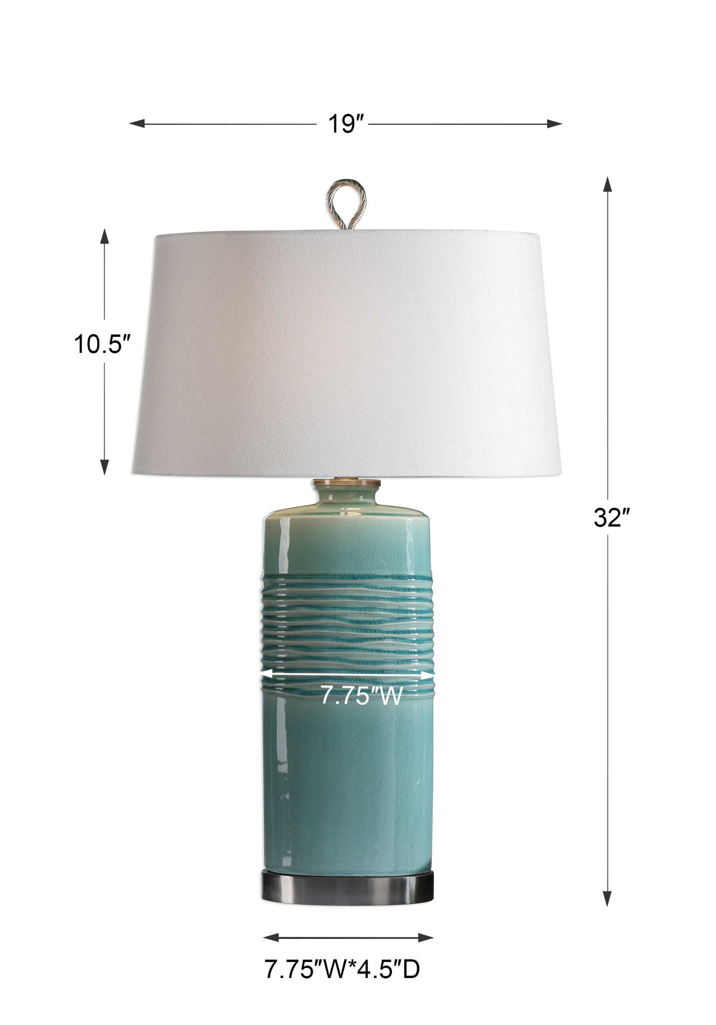 Rila - Table Lamp - Distressed Teal - Image 3