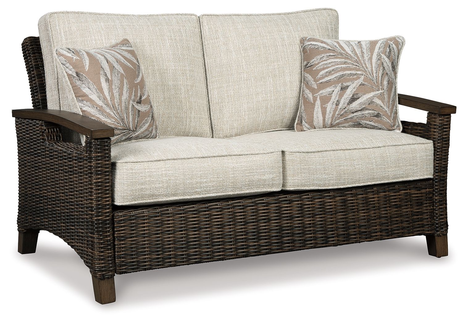 Paradise Trail – Loveseat w/Cushion – Medium Brown