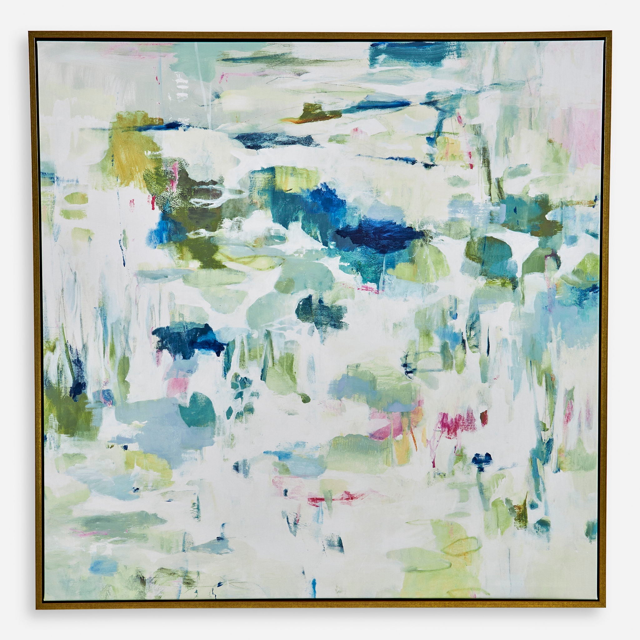 Abstract Reflections – Framed Canvas – Gray