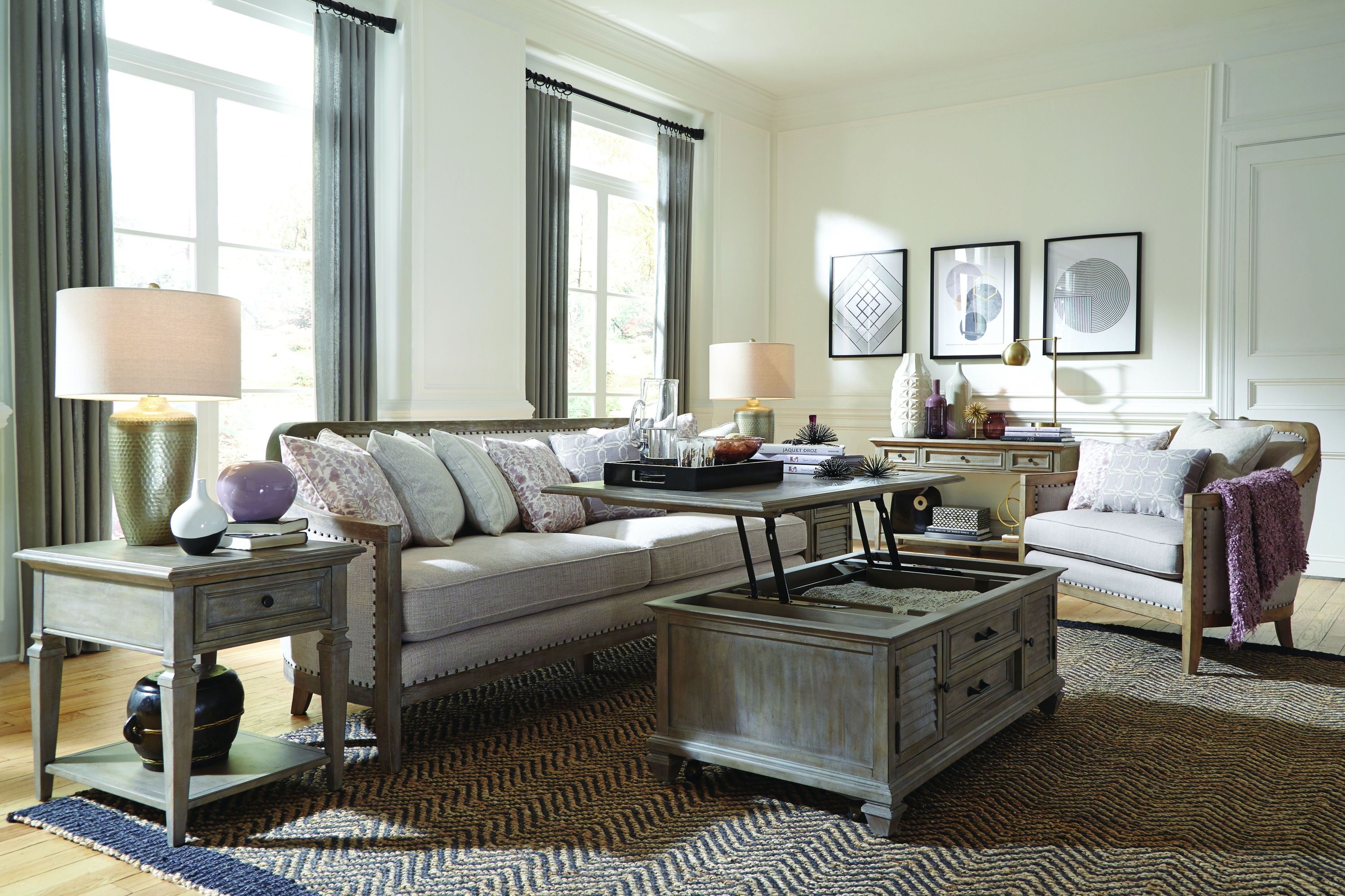 Lancaster - Chairside End Table - Dove Tail Gray - Image 3