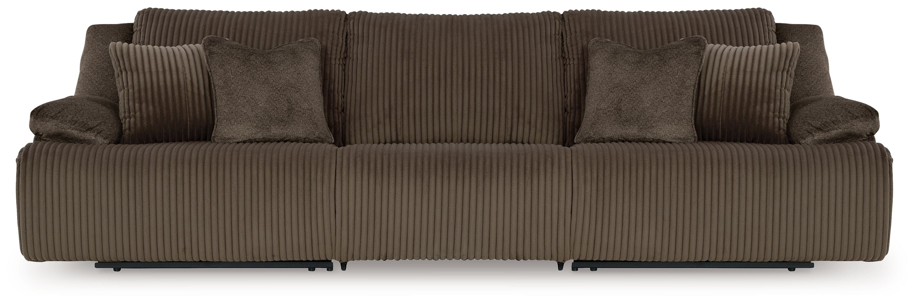 Top Tier – 3-Piece Sectional Reclining Sofa – Chocolate