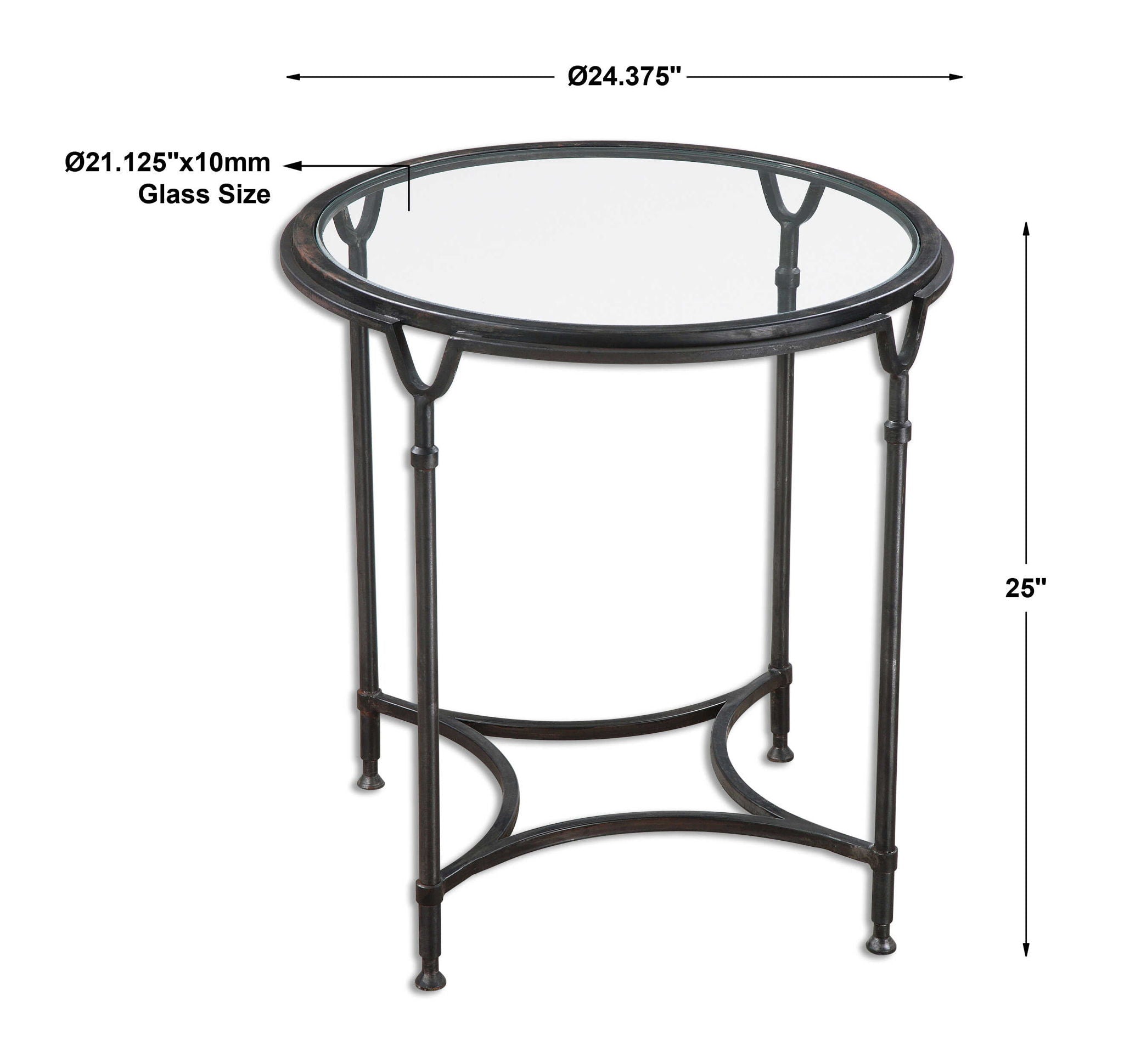 Samson - Glass Side Table - Black - Image 3