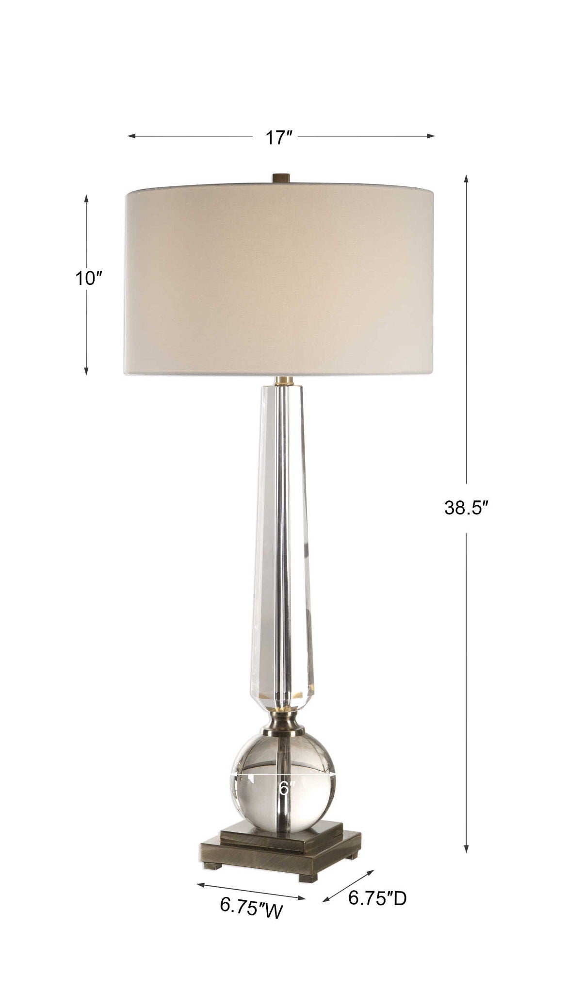 Crista - Crystal Lamp - Pearl Silver - Image 3