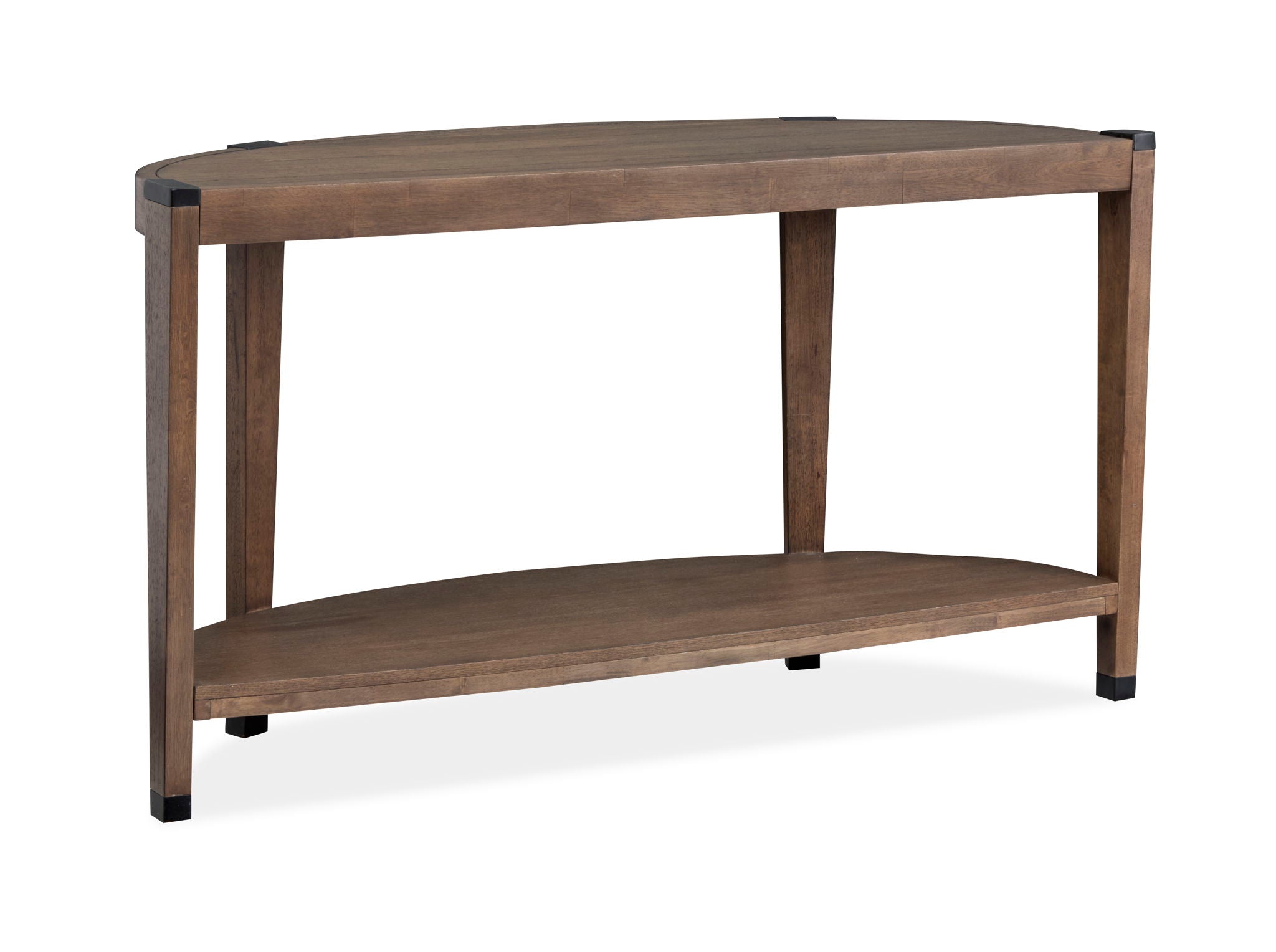 Kaysen - Demilune Sofa Table - Dark Brown - Image 3