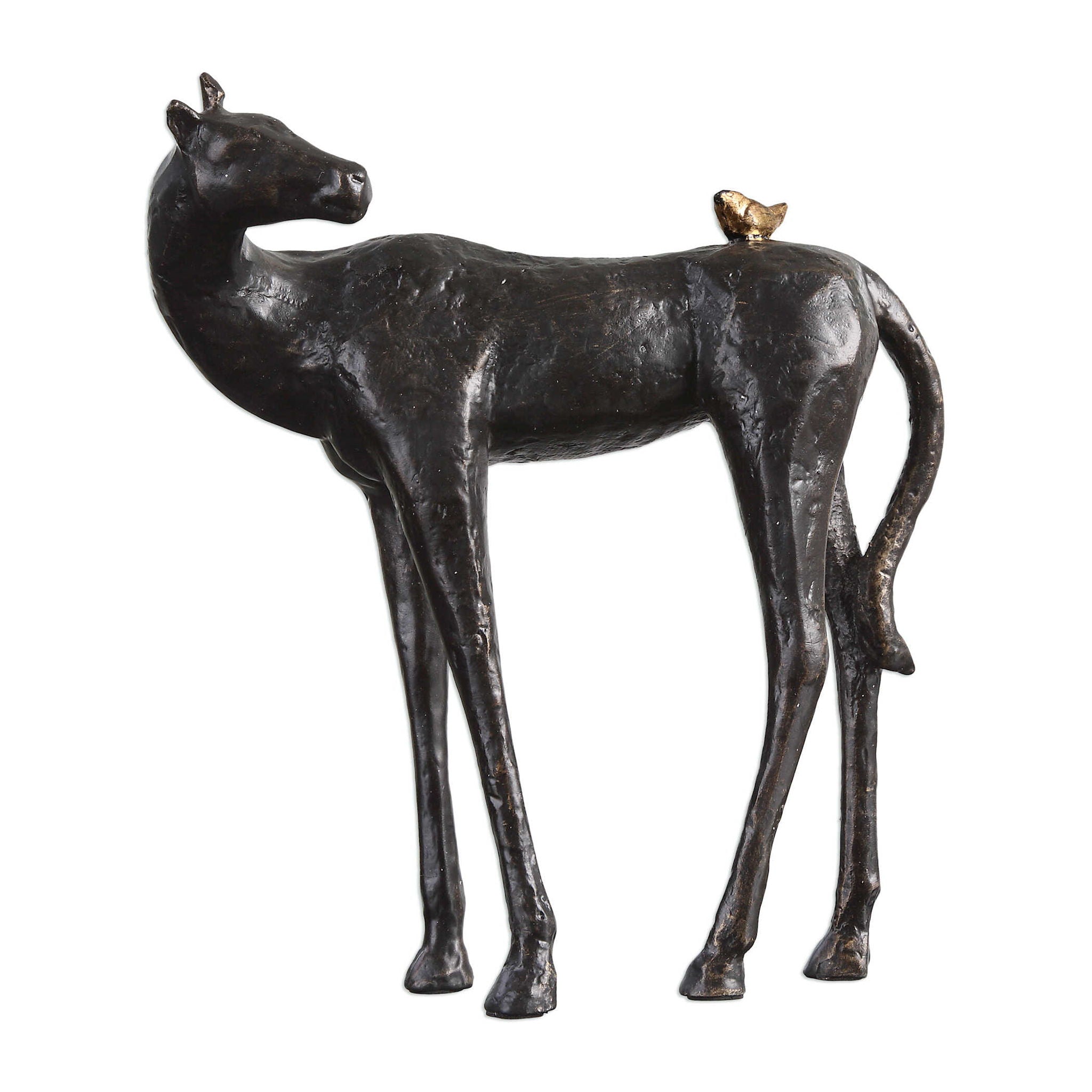 Hello Friend - Horse Sculpture - Black - Image 1