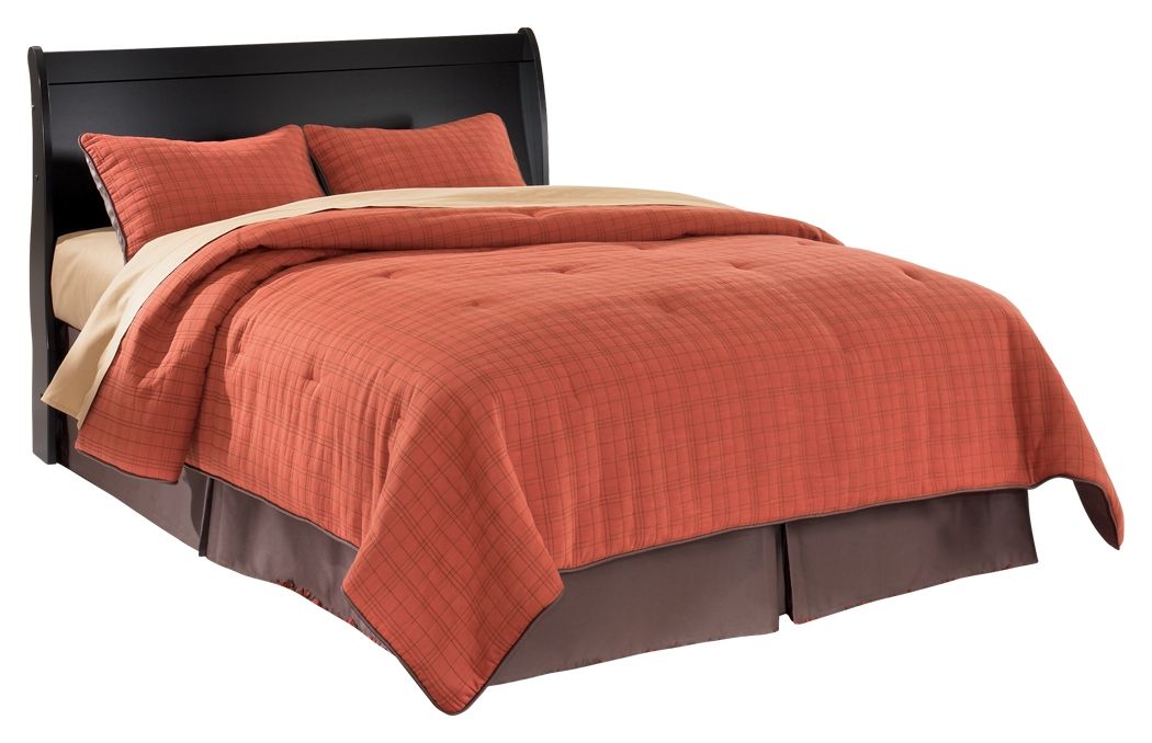 Huey Vineyard – Queen Sleigh Headboard – Black