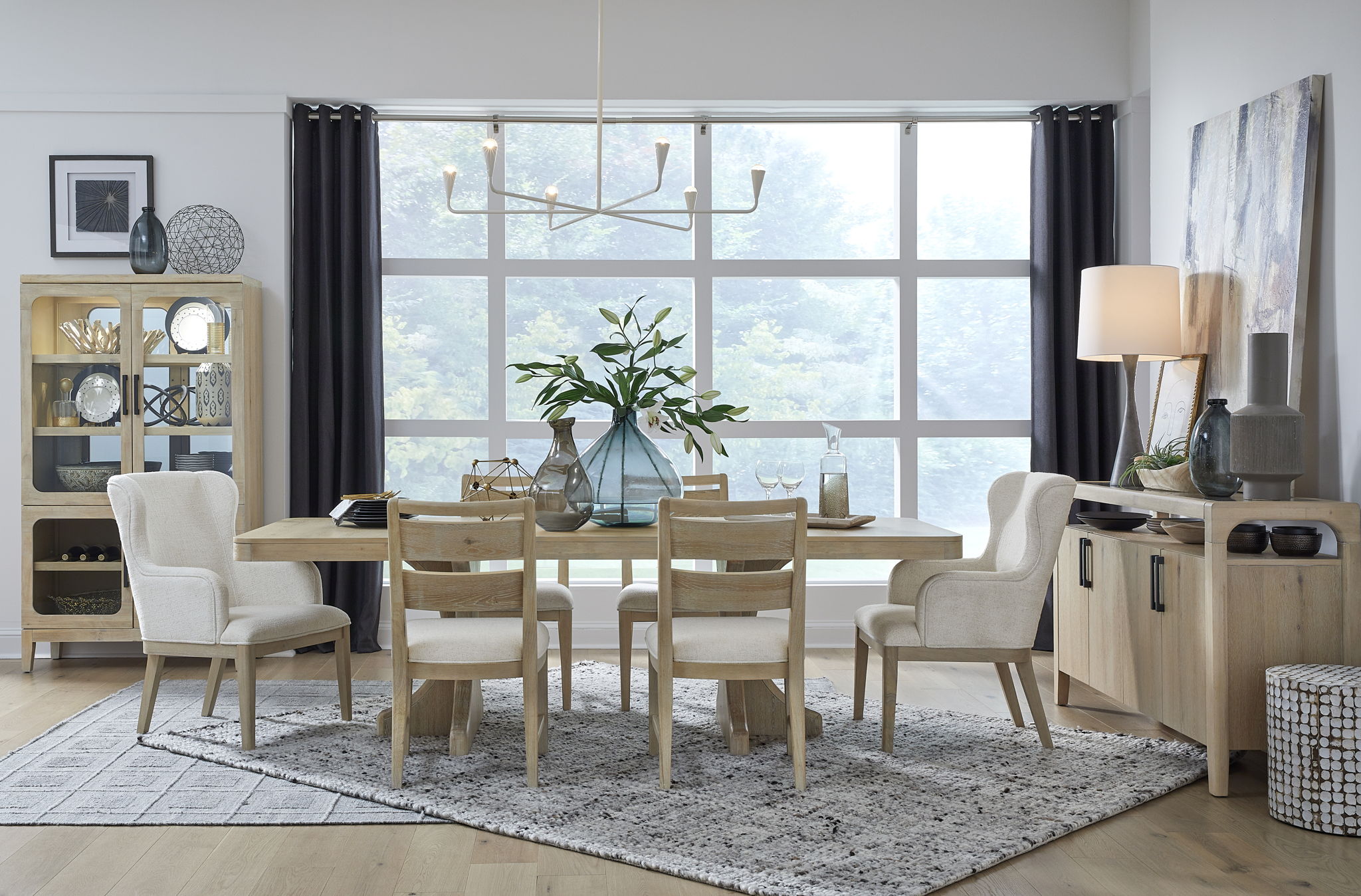Somerset - Dining Arm Chair With Upholstered Seat & Back (Set of 2) - Butternut and Omari Natural - Image 3