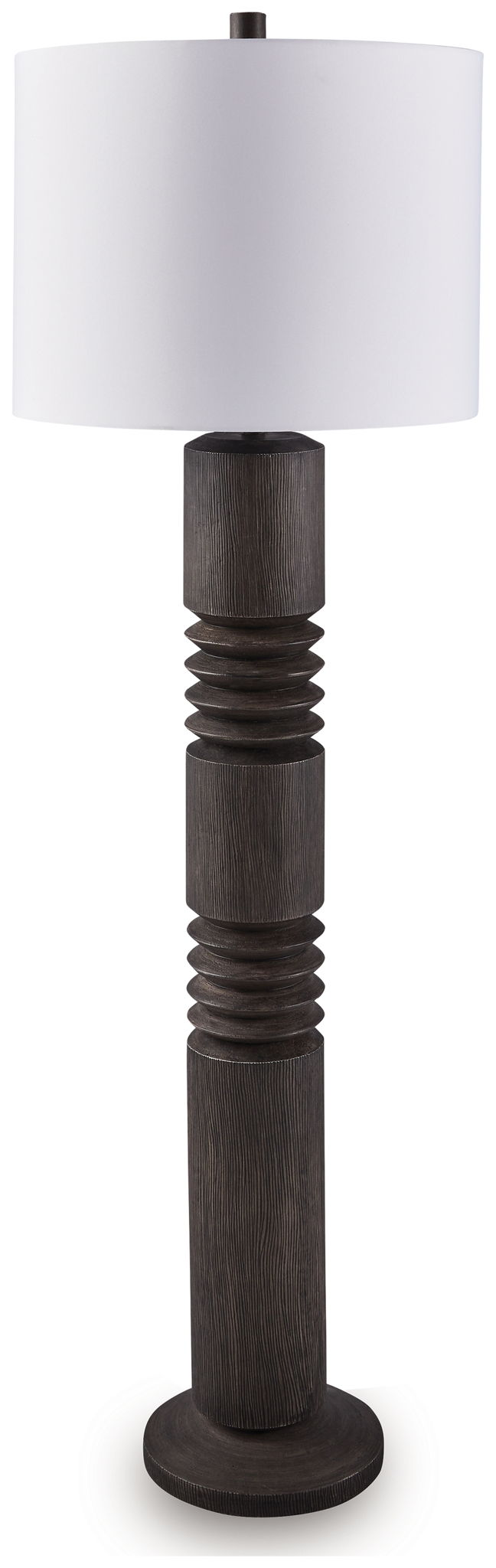 Fainwell – Poly Floor Lamp – Distressed Black