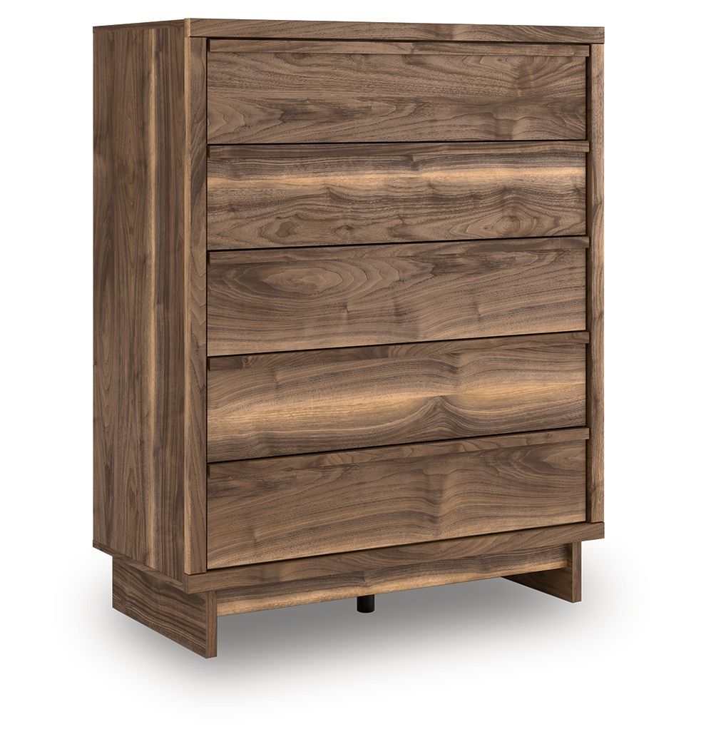 Chirason – Five Drawer Wide Chest – Brown