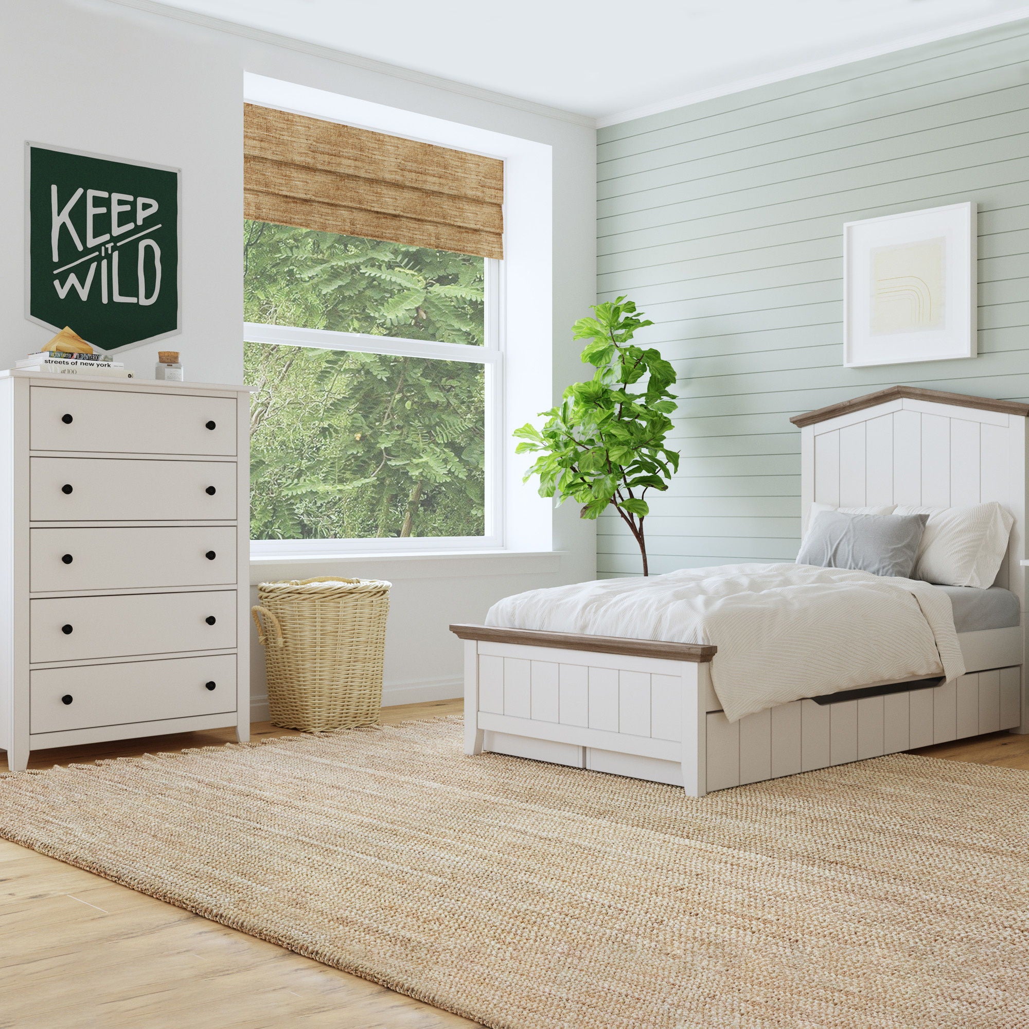 Lodge - 5 Drawer Chest - Cream - Image 3