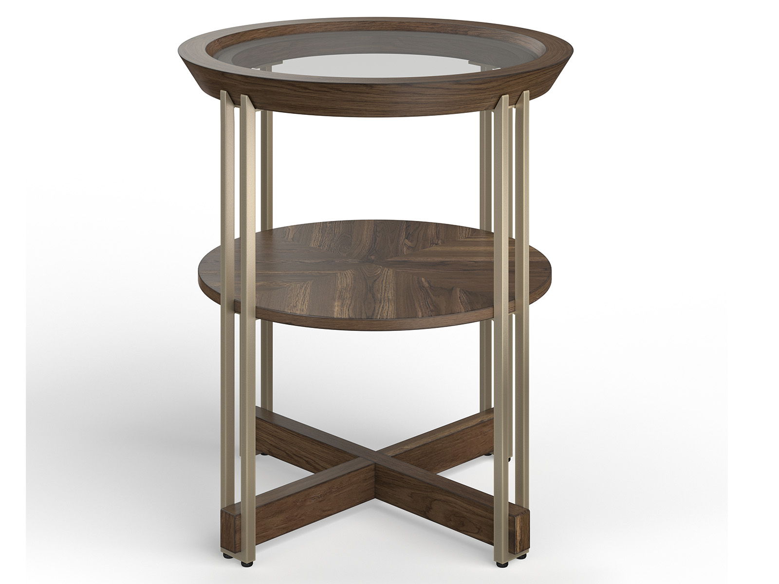 Elora - Round End Table - Walnut - Image 1
