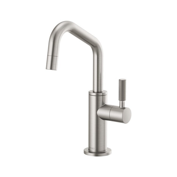 Beverage Faucet Litze Cold Water 1 Knurled Lever ADA Brilliance Stainless Angled 360 DEG Swivel 1 Hole 1.5 Gallons per Minute - Image 1