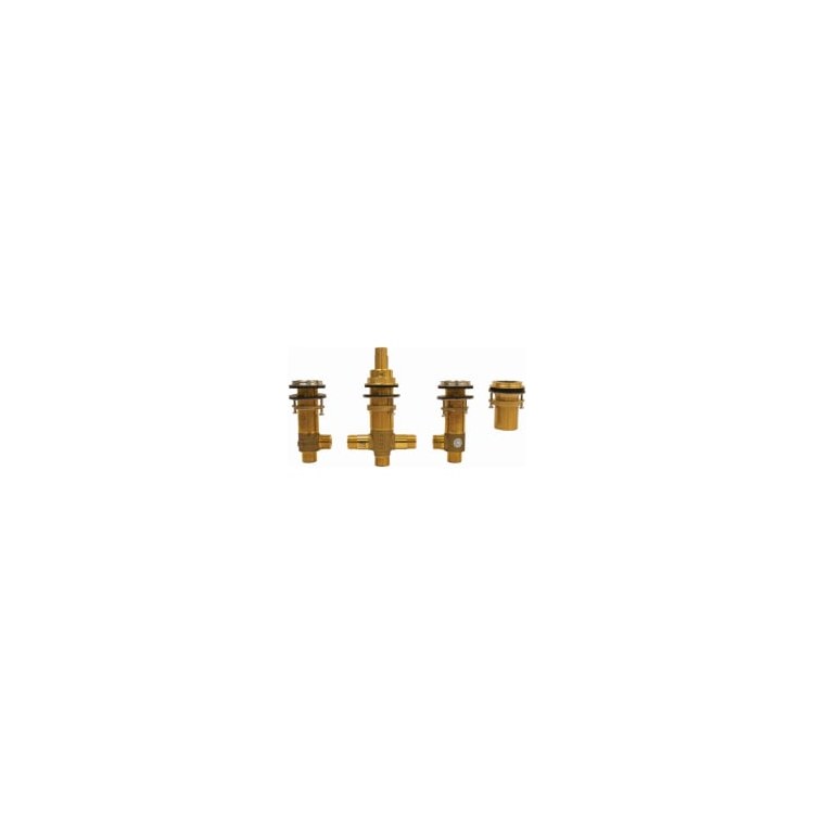 Rough-In 4 Hole Roman Tub Filler 1/2 Inch Forged Brass Brushed Nickel - Image 1
