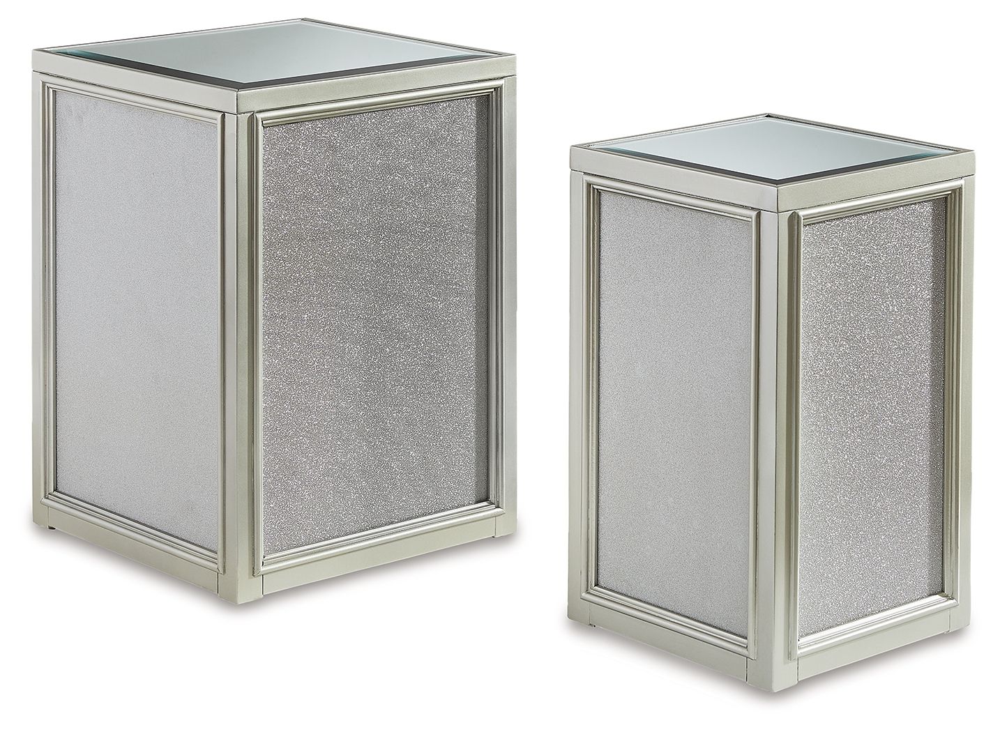 Traleena – Nesting End Tables (Set of 2) – Silver Finish
