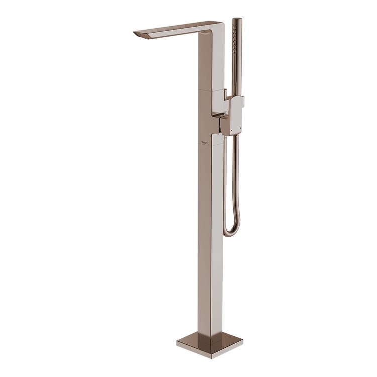 Tub Filler Trim GR Freestanding with Handshower 1 Lever Polished Bronze - Image 1
