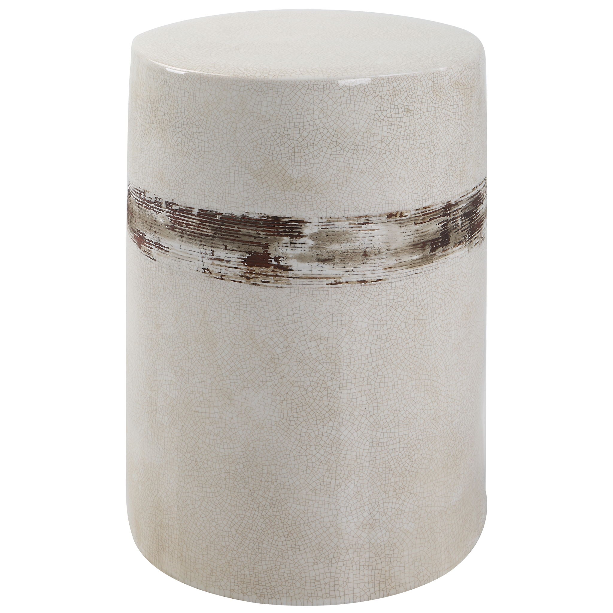 Comanche - White Ceramic Garden Stool - Image 1
